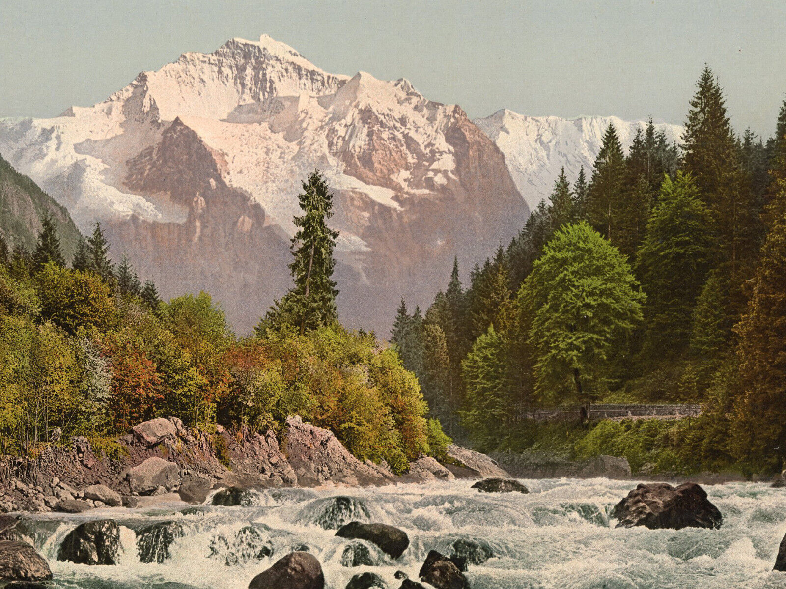 Photochrom prints--Color--1890-1900 / Zweilütschinen mit jungfrau /Original