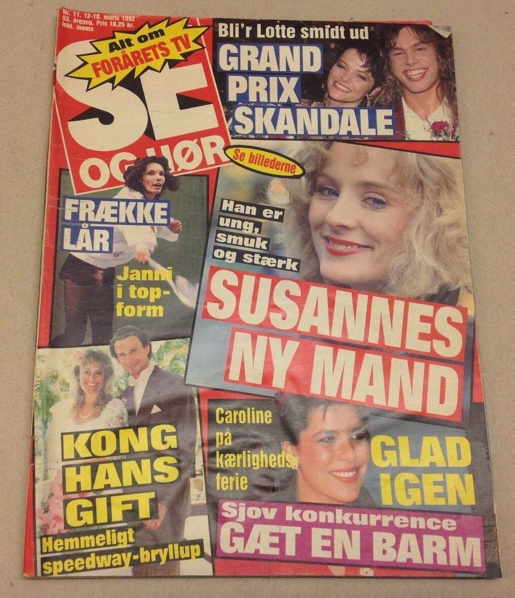 Caroline Rainier Monaco Hans Nielsen Vintage Danish Magazine 1992 "Se og Hoer"