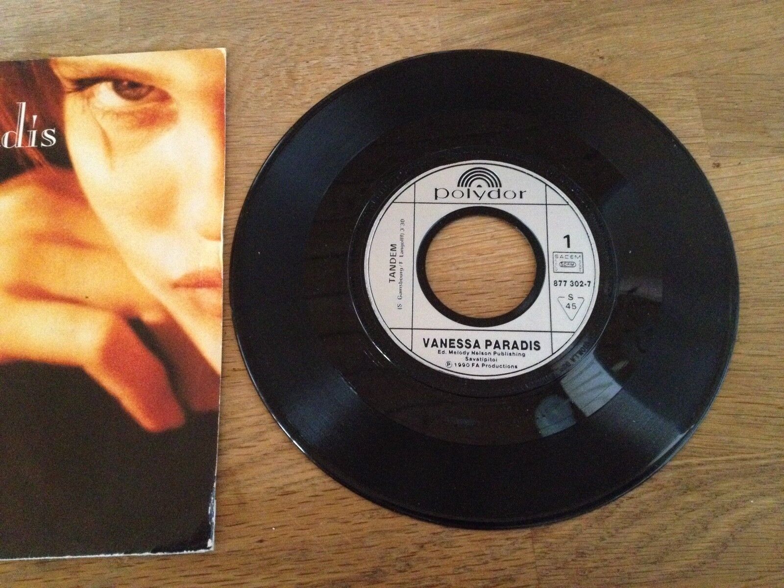 VANESSA PARADIS "TANDEM / OPHELIE" POLYDOR RECORDS 1990 FRANCE SACEM SEXY COVER*