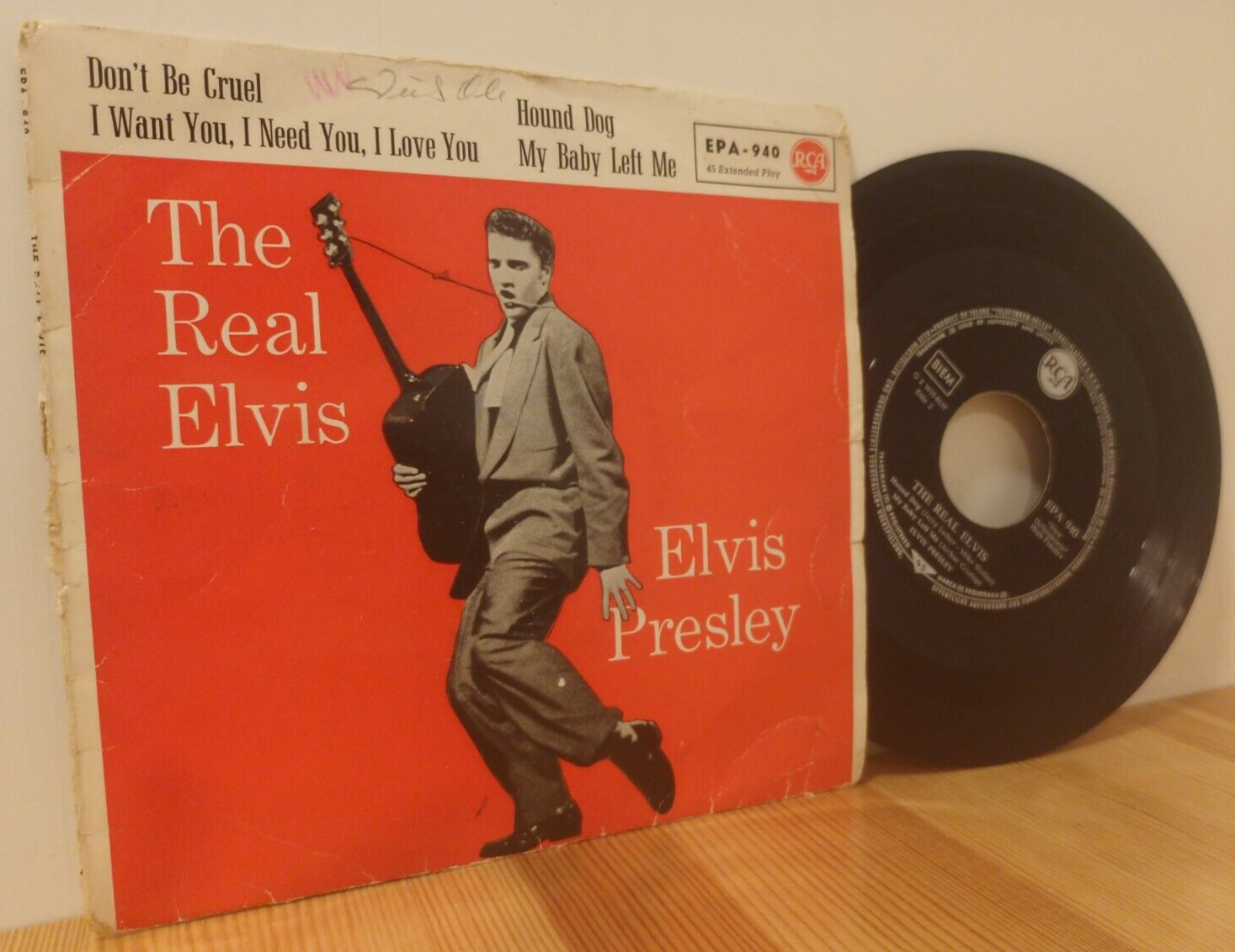 ELVIS Presley THE REAL ELVIS EPA 940 RCA PS PICTURE SLEEVE 45 EP