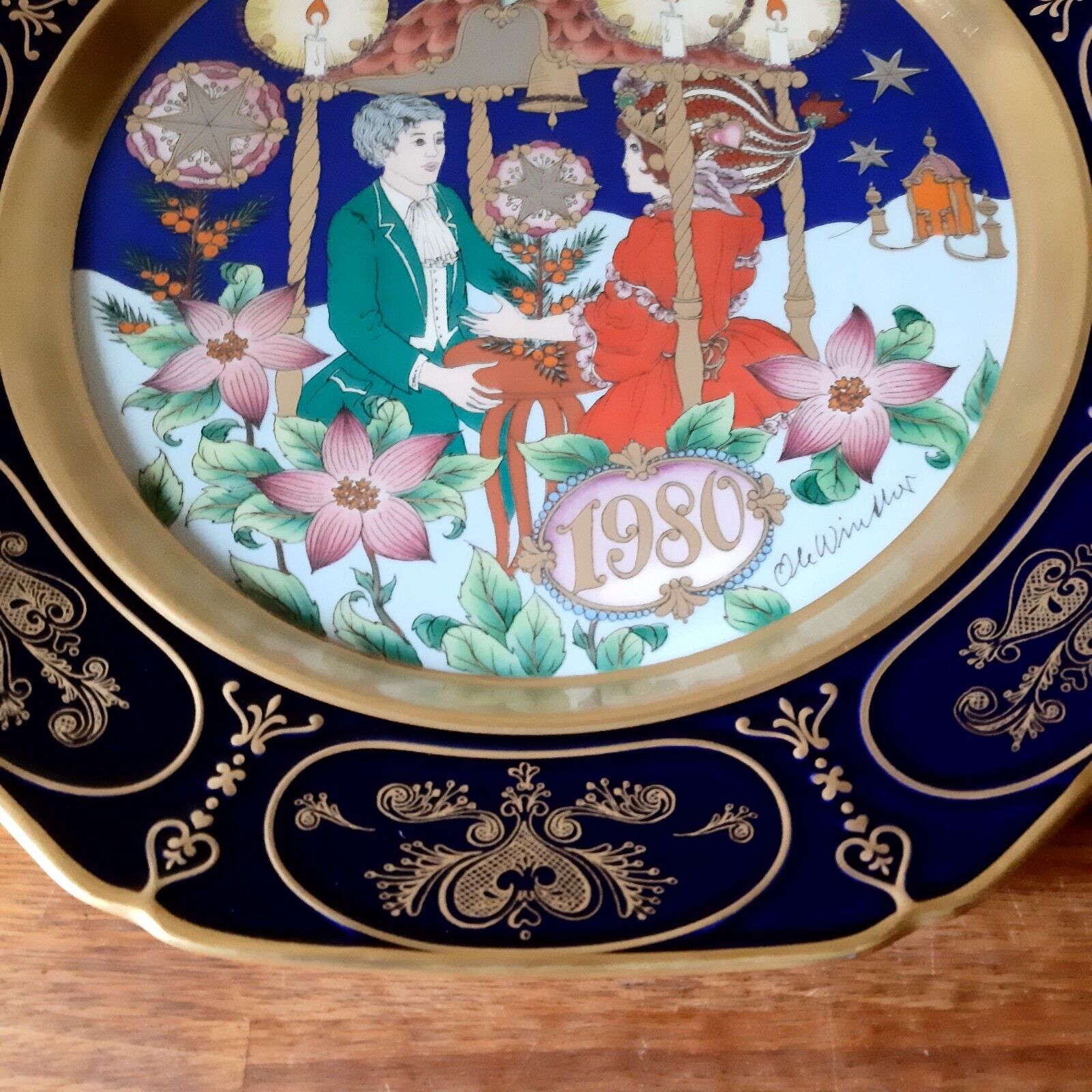 1980 Wall Christmas Plate Ole Winther Hutschenreuther  Weihnachtsteller