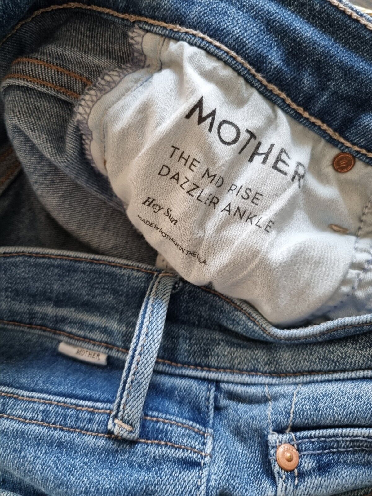 **MOTHER** Blue Denim Dazzler Skinny Jeans Size 24