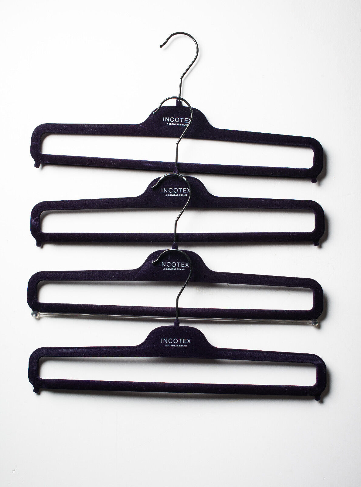 INCOTEX Velvet Pants Hangers Set of Four