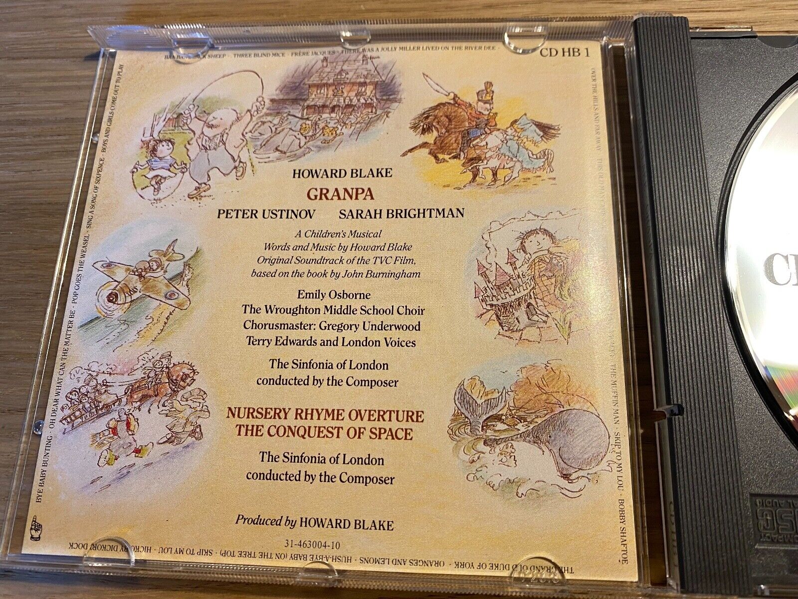 SARAH BRIGHTMAN  PETER USTINOV "GRANPA" 1988 CD 19 TRACK CBS RECORDS AUSTRIAN**