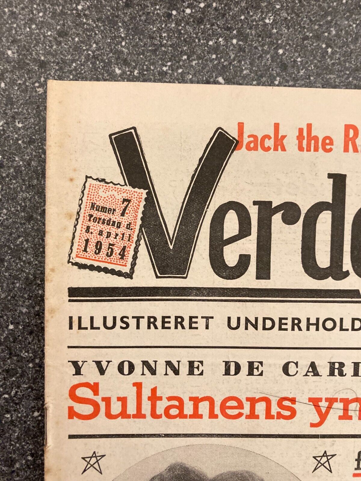 Kathleen Hughes Ruth Roman B Hutton Danish Magazine 1954 "Verden Rundt"