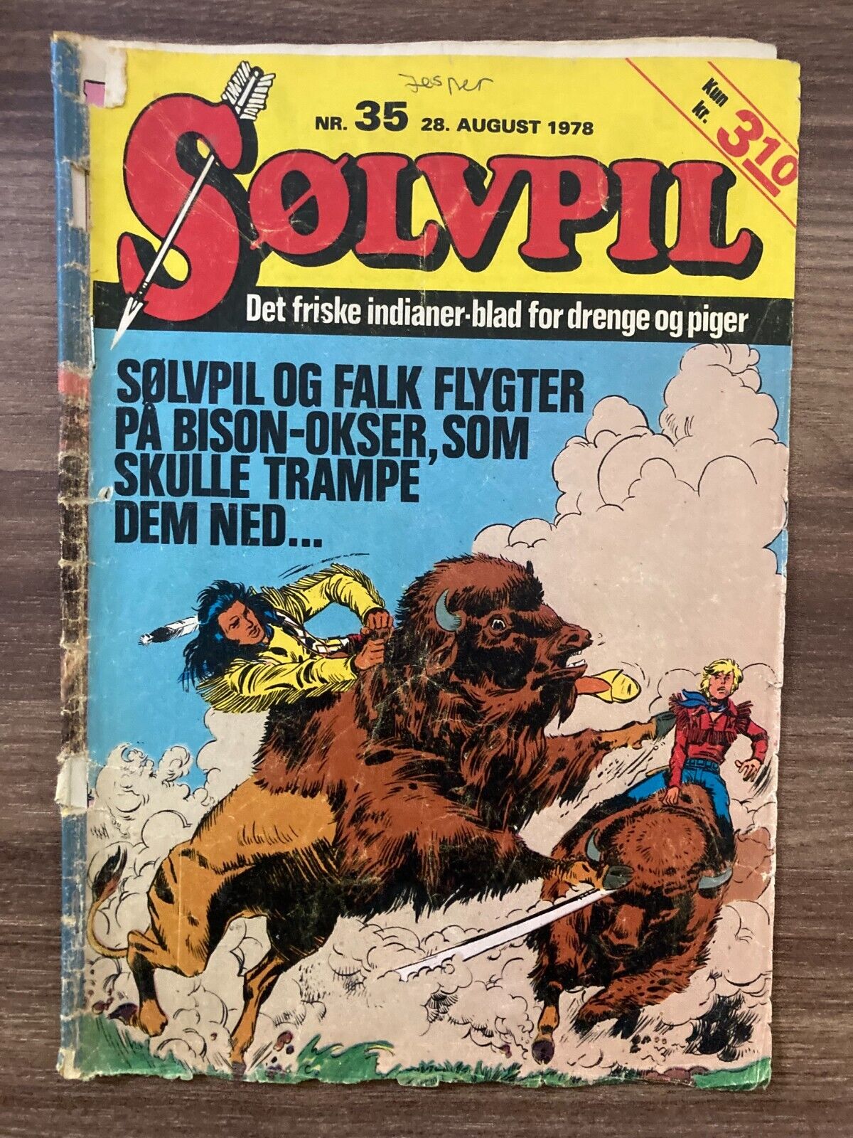 Loa Olafsson on the Back Cover Danish Magazine/Comic SØLVPIL 1978 17x25cm