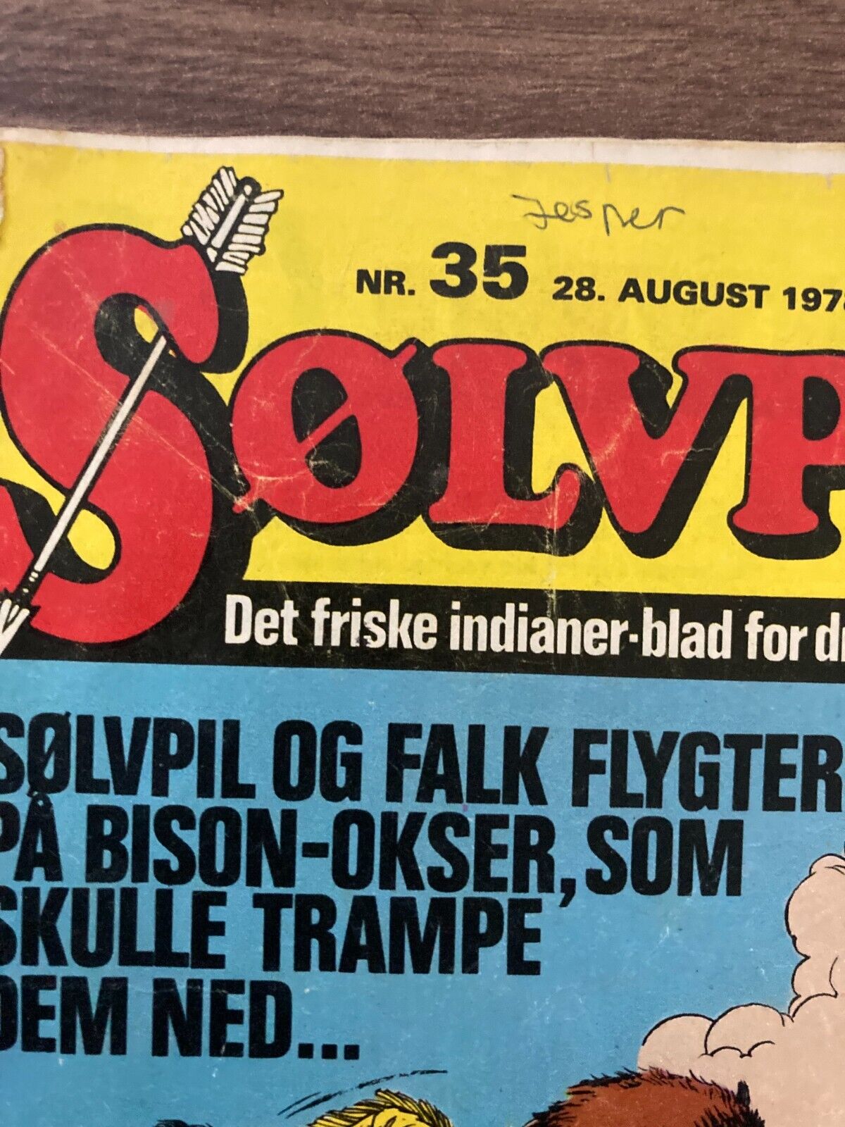 Loa Olafsson on the Back Cover Danish Magazine/Comic SØLVPIL 1978 17x25cm