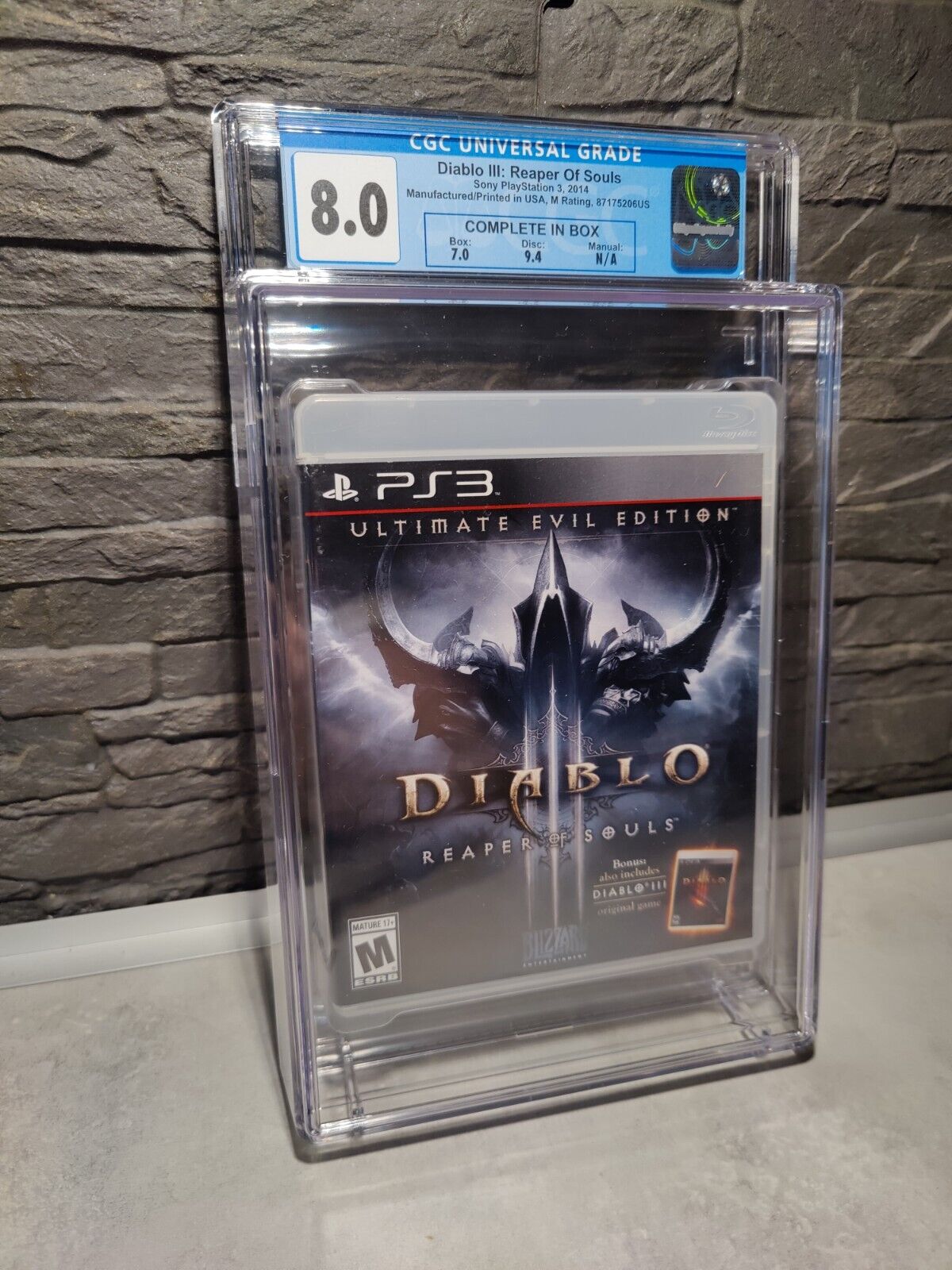 Diablo 3 III: Reaper of Souls Ultimate Evil Edition PlayStation 3 - CGC 80