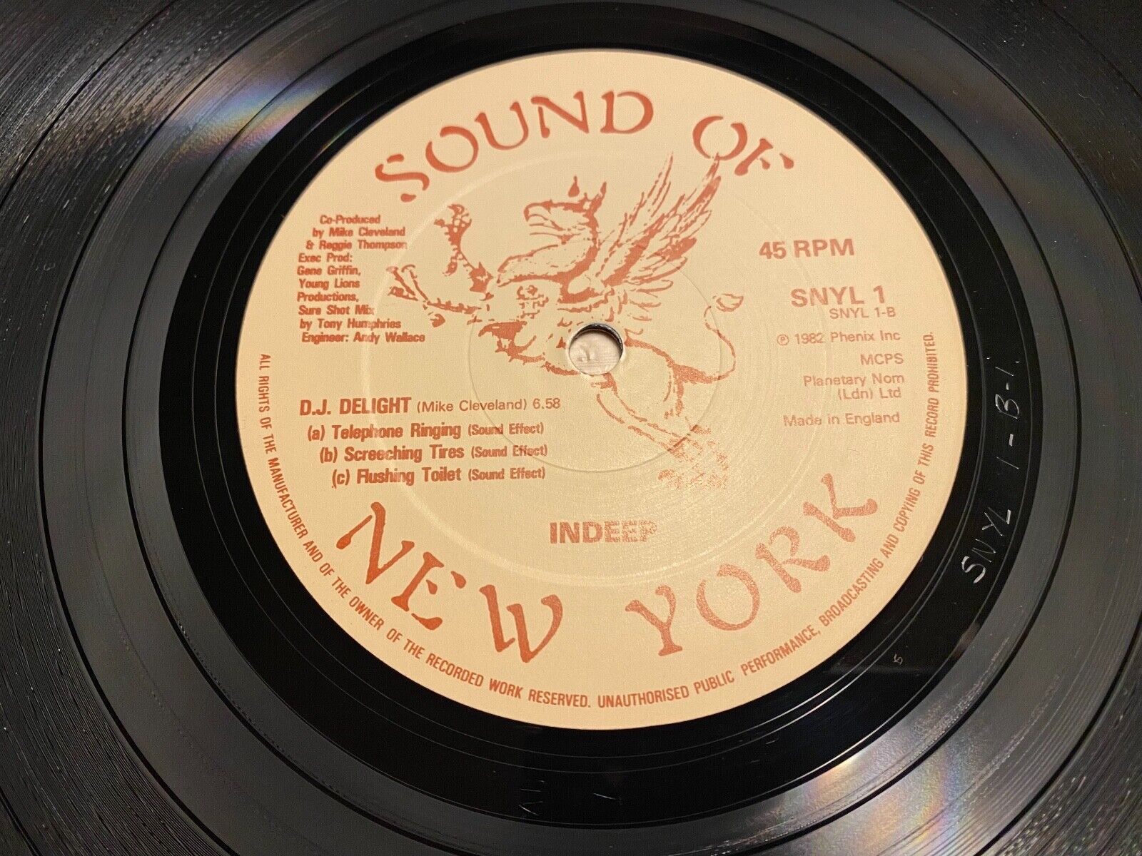 INDEEP "LAST NIGHT A DJ SAVED MY LIFE" UK 1982 12" MAXI SINGLE SOUND OF NEW YORK