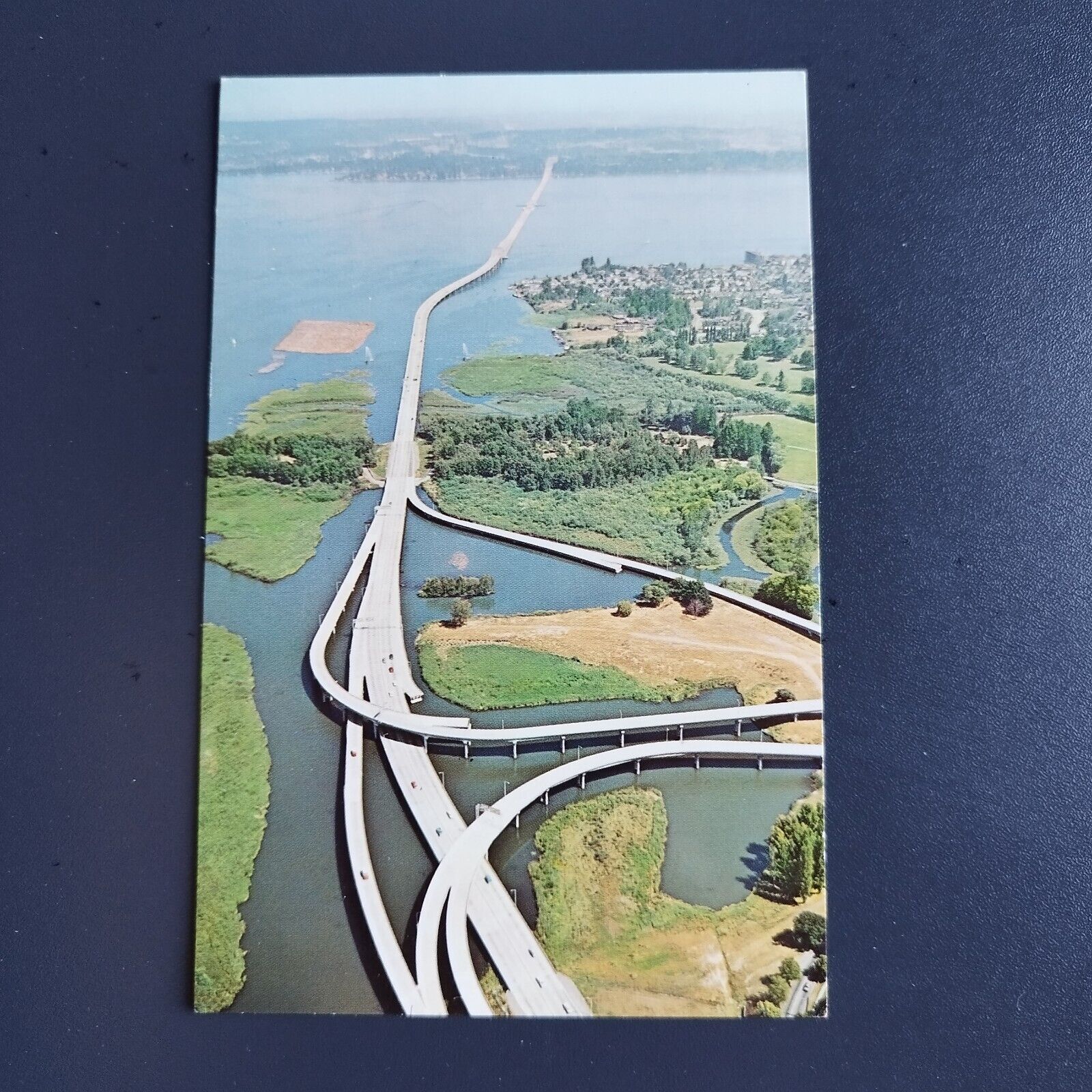 Washington Seattle The Evergreen Point BridgeAerial view - Unposted