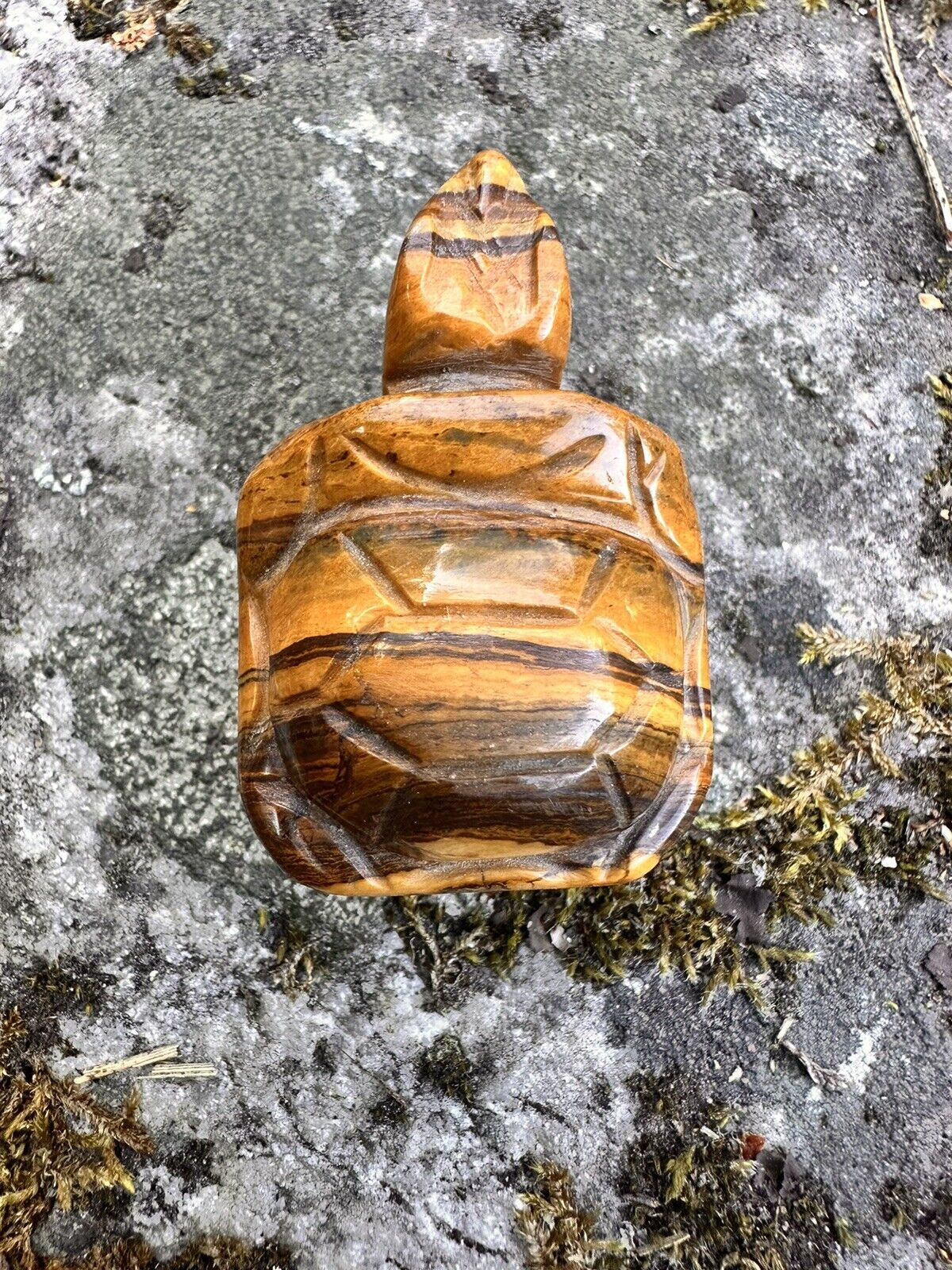 Handmade Turtle Made From Natural Tigereye Stone