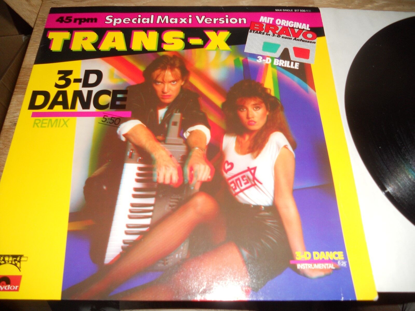 TRANS X 3D DANCE REMIX 1984 POLYDOR RECORDS REMIX WITH 3D BRAVO BRILLE ITALO DE