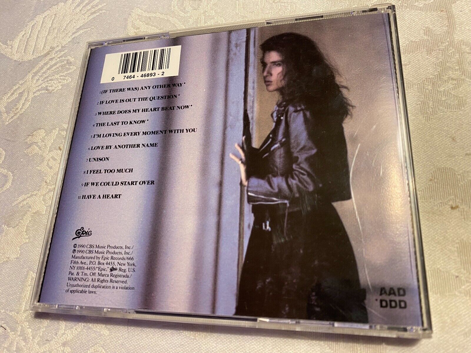 CELINE DION UNISON 1990 CD ALBUM 10 TRACK EPIC RECORDS USA 1 PRESS USA AAD/DDD