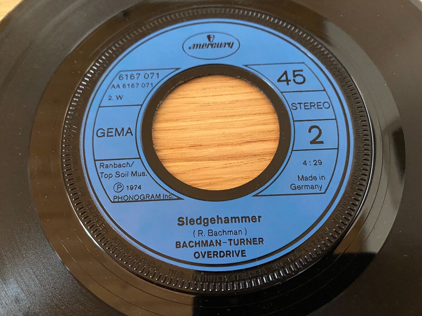 BACHMAN TURNER OVERDRIVE "ROLL ON DOWN THE HIGHWAY" 1974 MERCURY RECORDS GERMANY