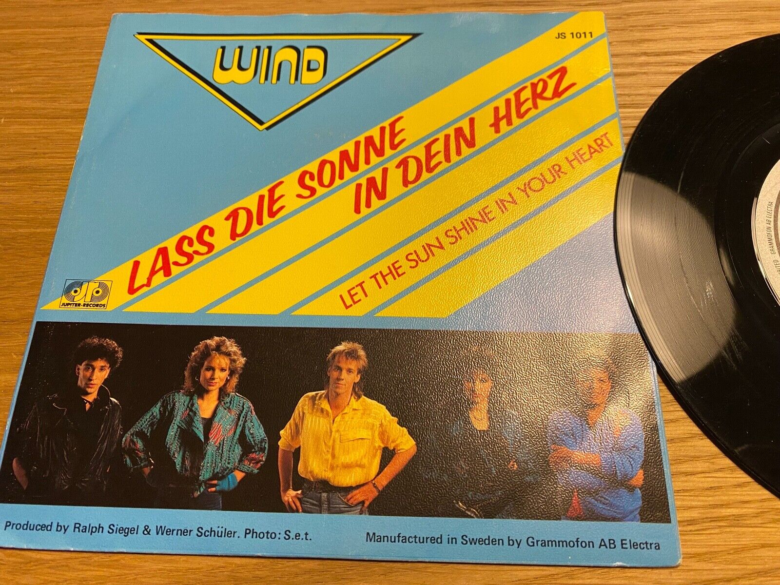 WIND "LASS DIE SONNE IN DEIN HERTZ" 1987 SWEDISH PRESS 7" VINYL JUPITER RECORDS