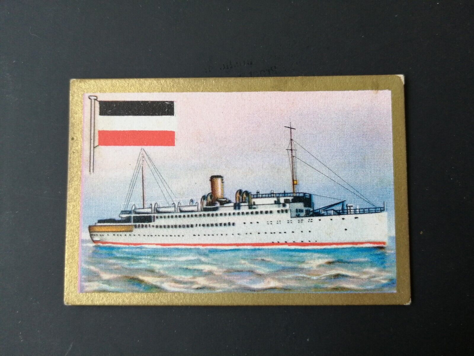 German SABA tobacco ship trading card 1931-33No 93 "Hansestadt Danzig"