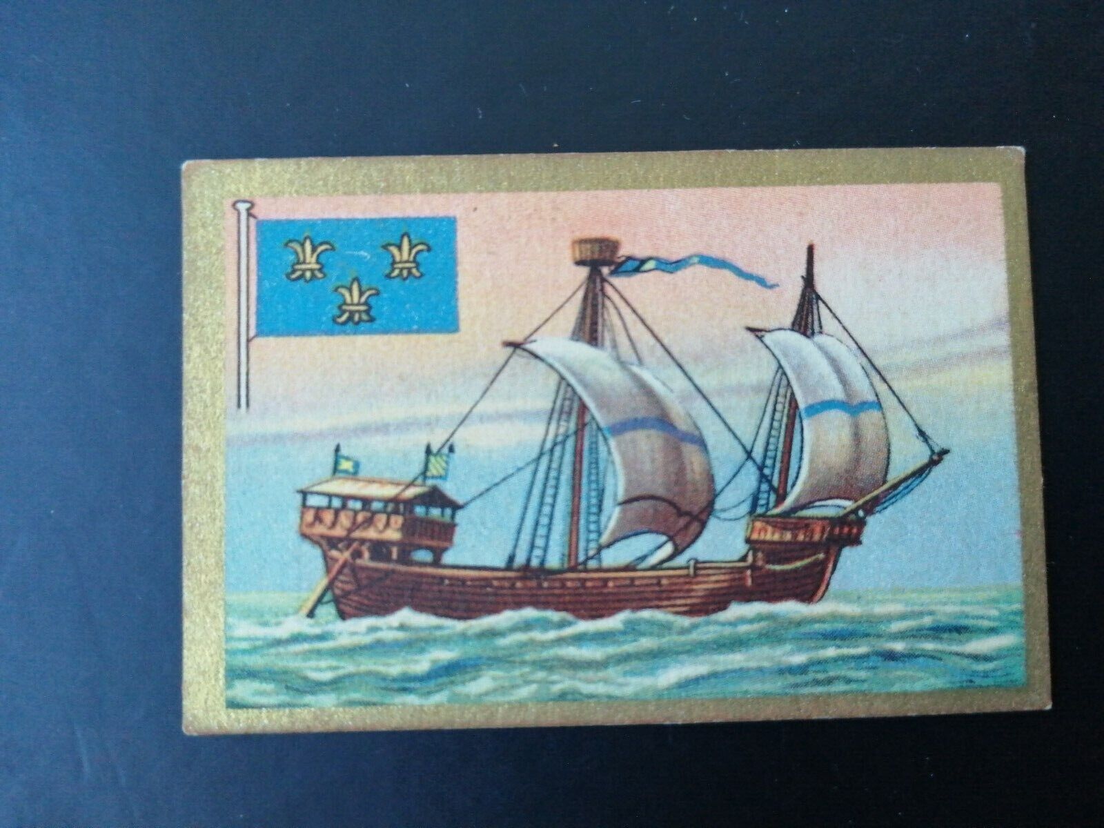 German SABA tobacco ship trading card 1931-33No 1 France Sail boat