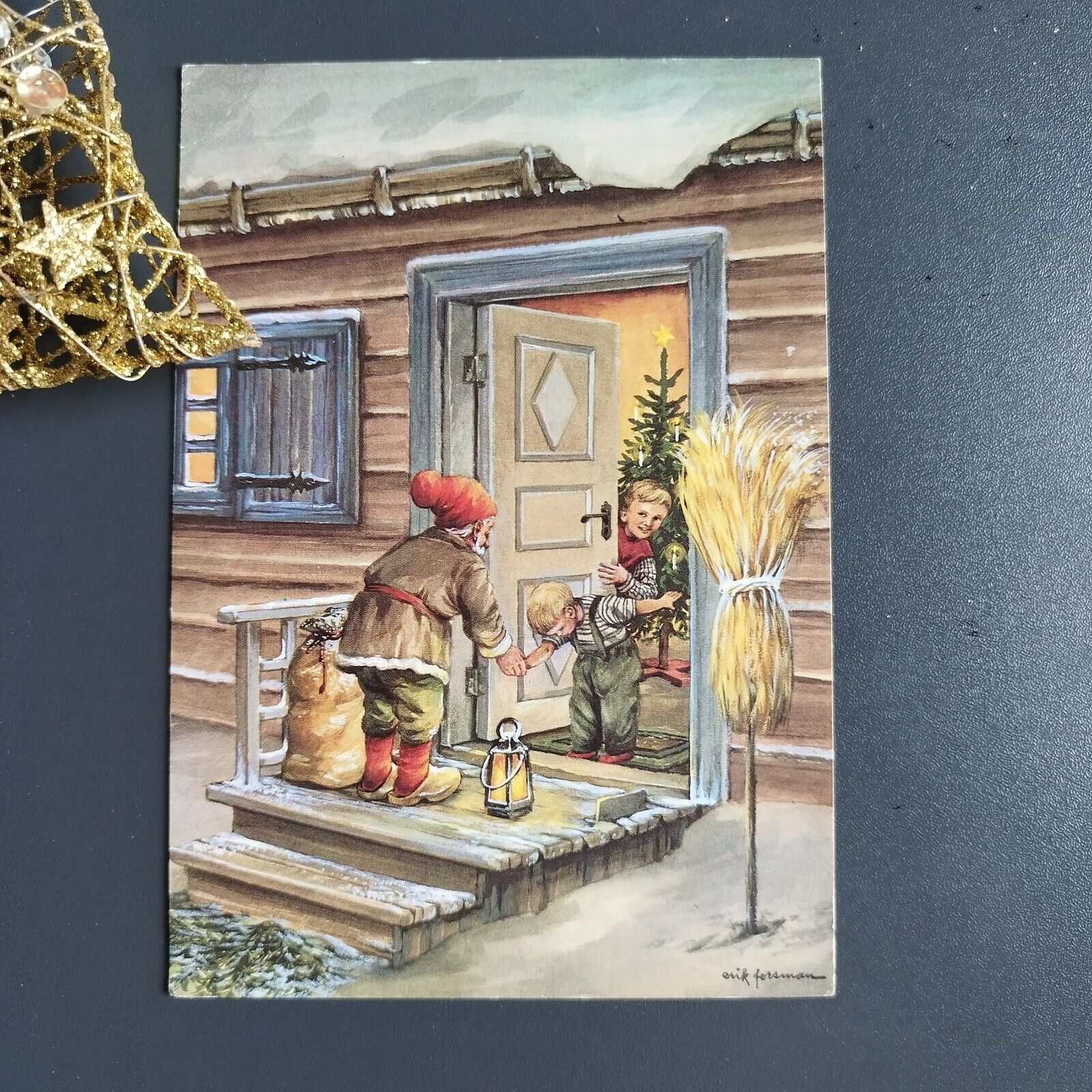 Vintage and collectible Danish Christmas card Posted 1991  ( no X40 )