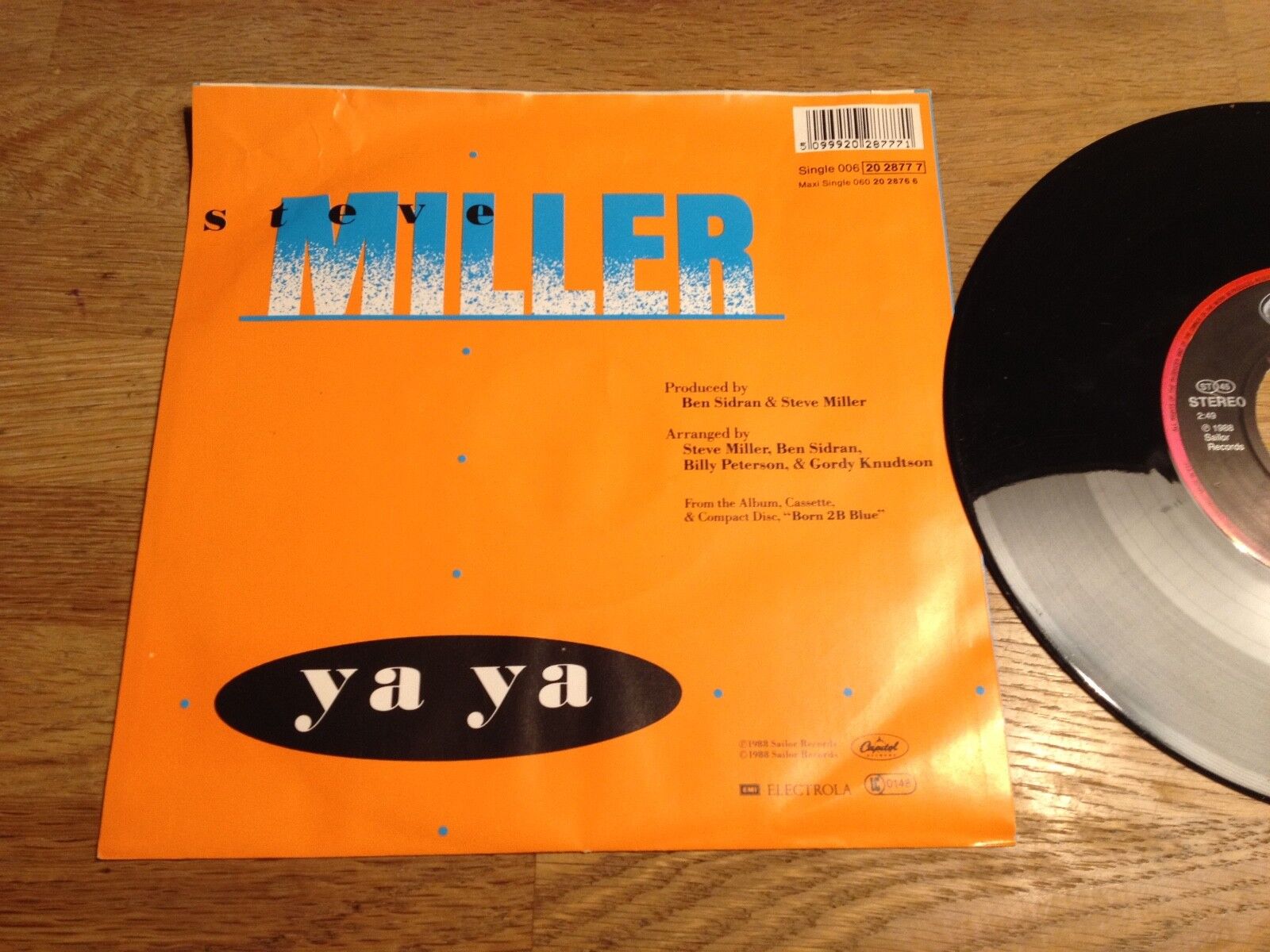 STEVE MILLER "YA YA / FILTHY MCNASTY" 1988 CAPITOL  EMI RECORDS WEST GERMANY***