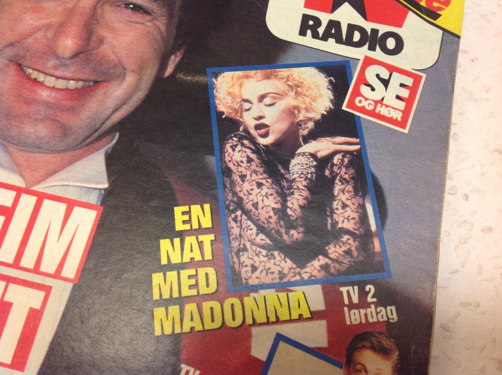 Jane Fonda Contest + Madonna Back Cover Vtg Danish Magazine 1991 "Se og Hoer"