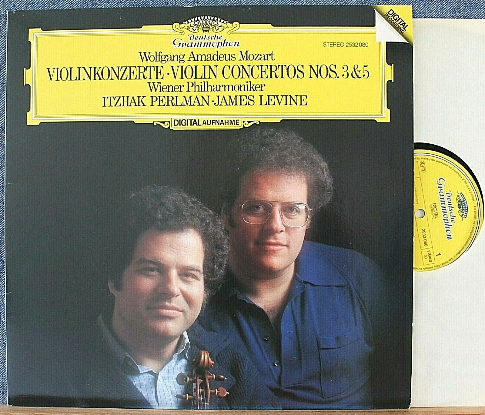 Perlman+Levine Mozart (Violin concertos 3+5) DGG 2532 080 dig NM