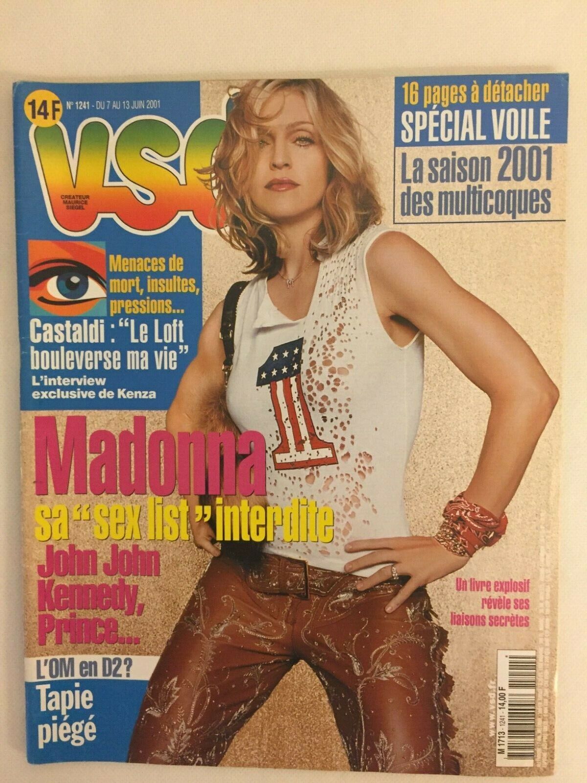 Madonna Vintage French VSD Magazine June 2001 Original Good Condition