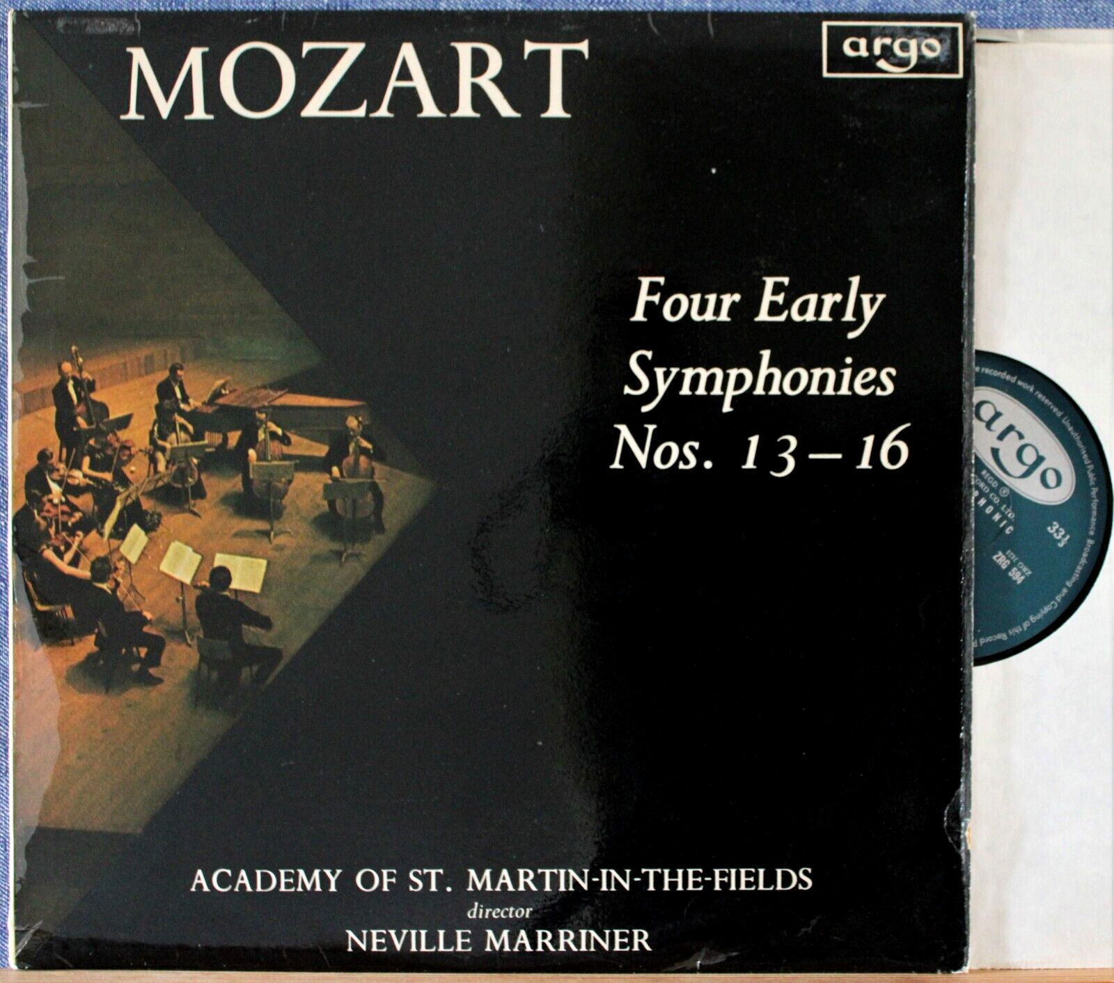 Marriner Mozart (Symphonies 13-16) Argo ZRG 594 oval NM(-)