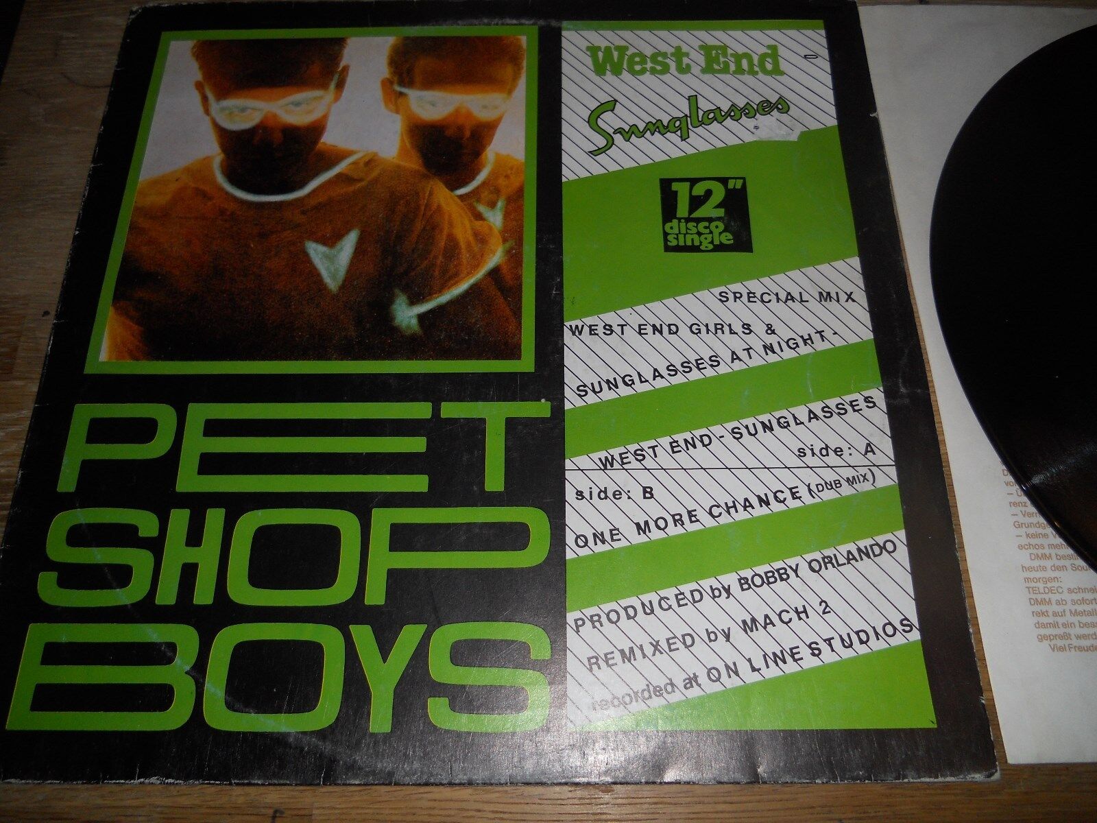 PET SHOP BOYS "WEST END GIRLS/ONE MORE CHANCE" 12" 1984 ZYX RECORDS WEST GERMANY