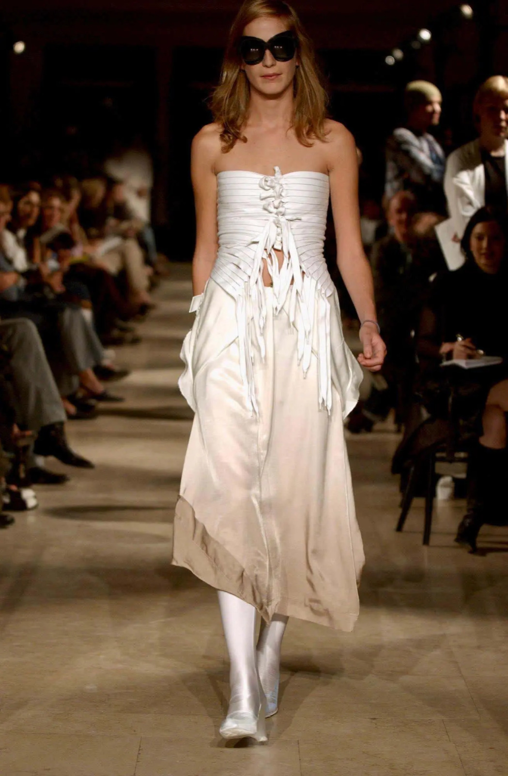 Maison Margiela Dress Corset Woman's White Vintage Spring Summer 2003 Runway