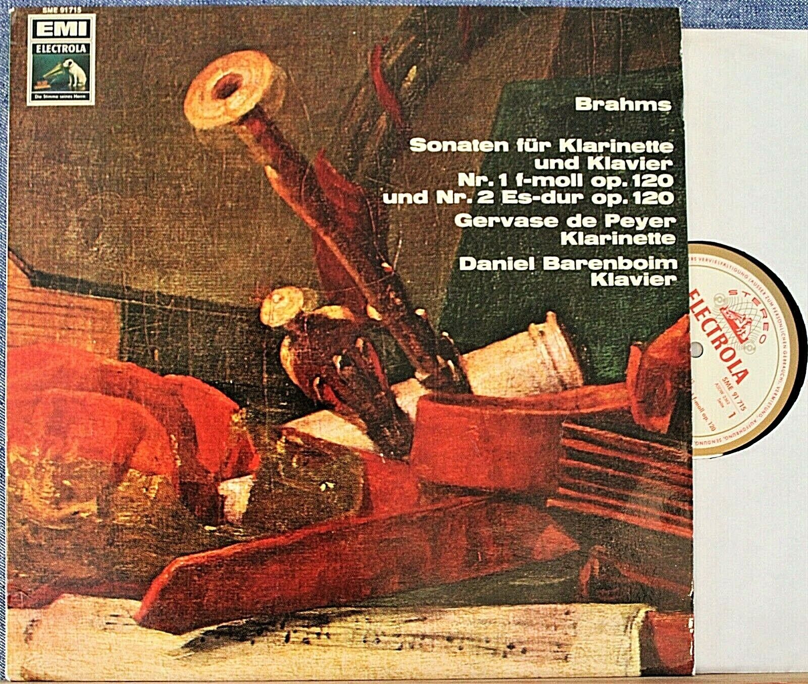 De Peyer; Barenboim Brahms (Clarinet sonatas) EMI SME 91 715 NM