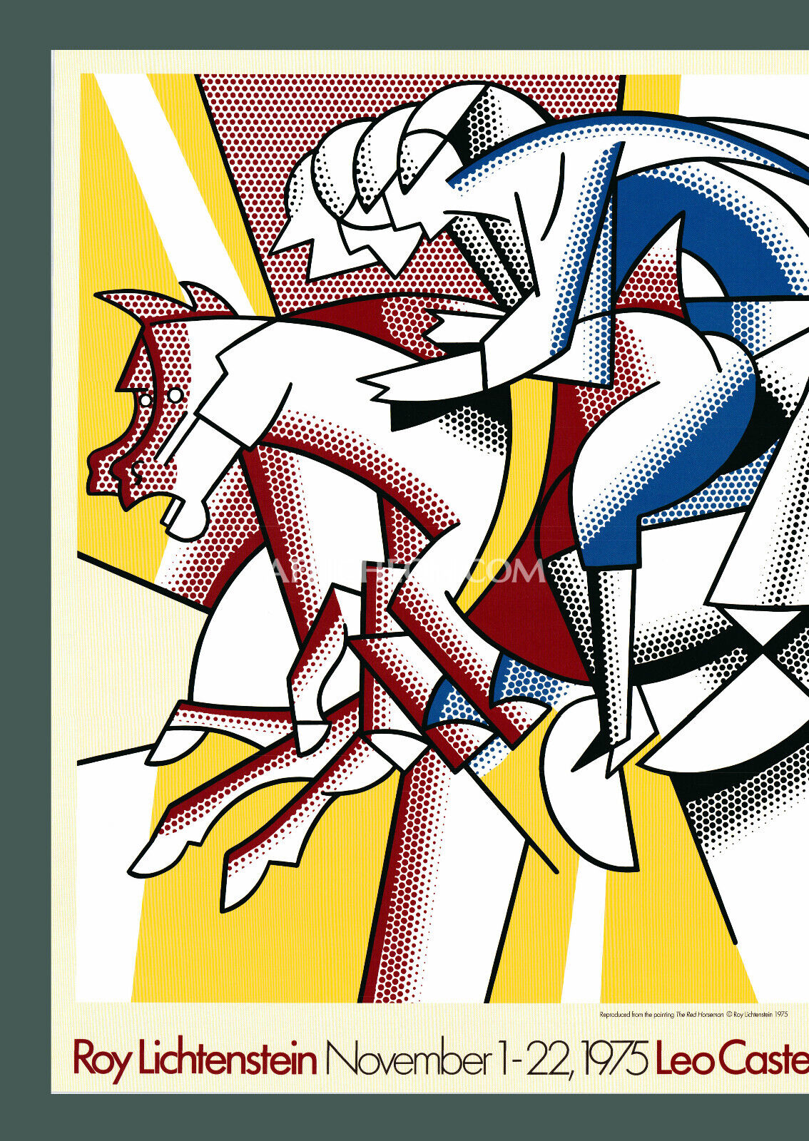 Roy Lichtenstein 'Red Horseman' 1975 Original Exhibition Poster Print