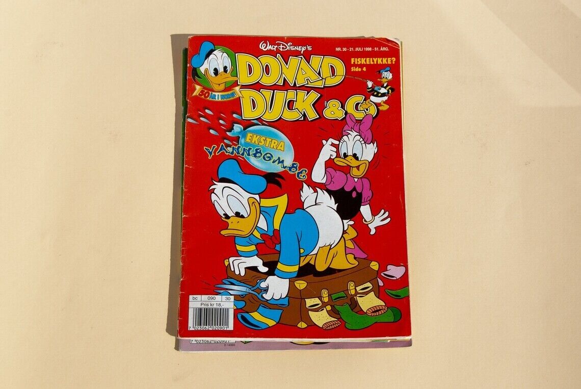 Lot of 3 - 1998 Donald Donald Comic Books - Norwegian Comics  - Walt Disney