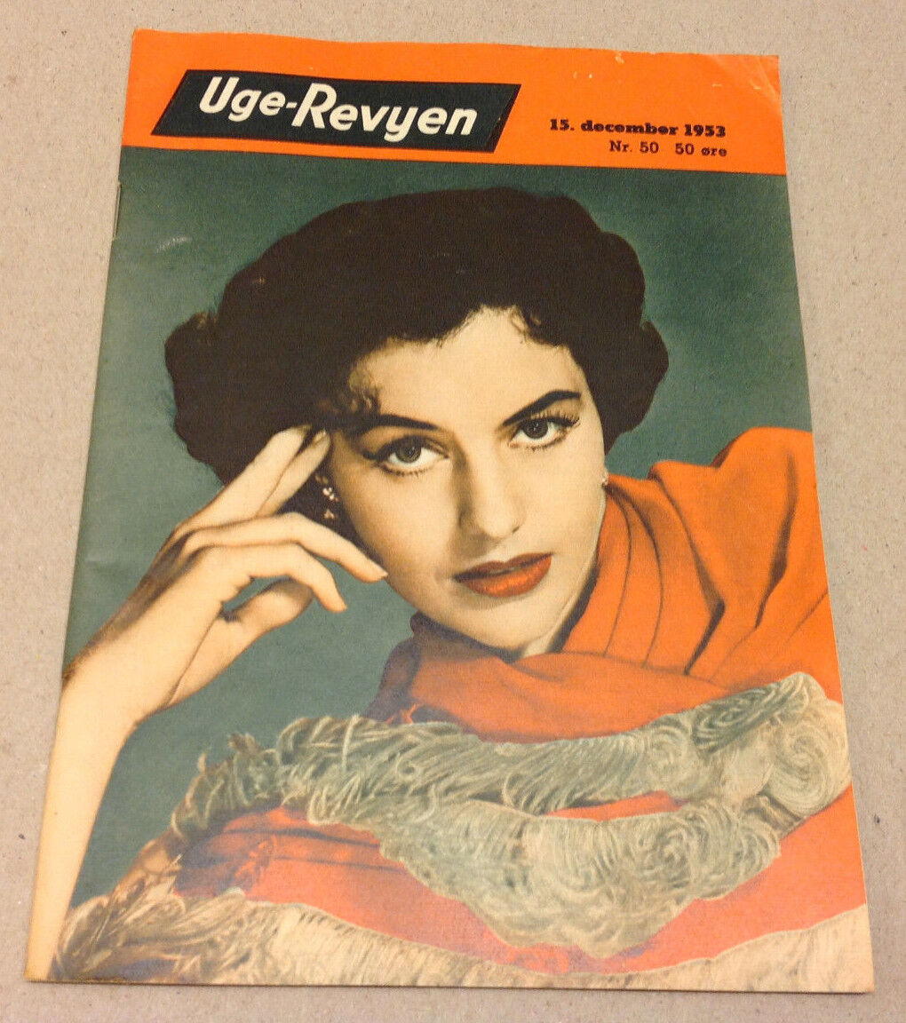 CYD CHARISSE FRONT COVER + PIERRETTE ADD BACK COVER VINTAGE Danish Magazine 1953