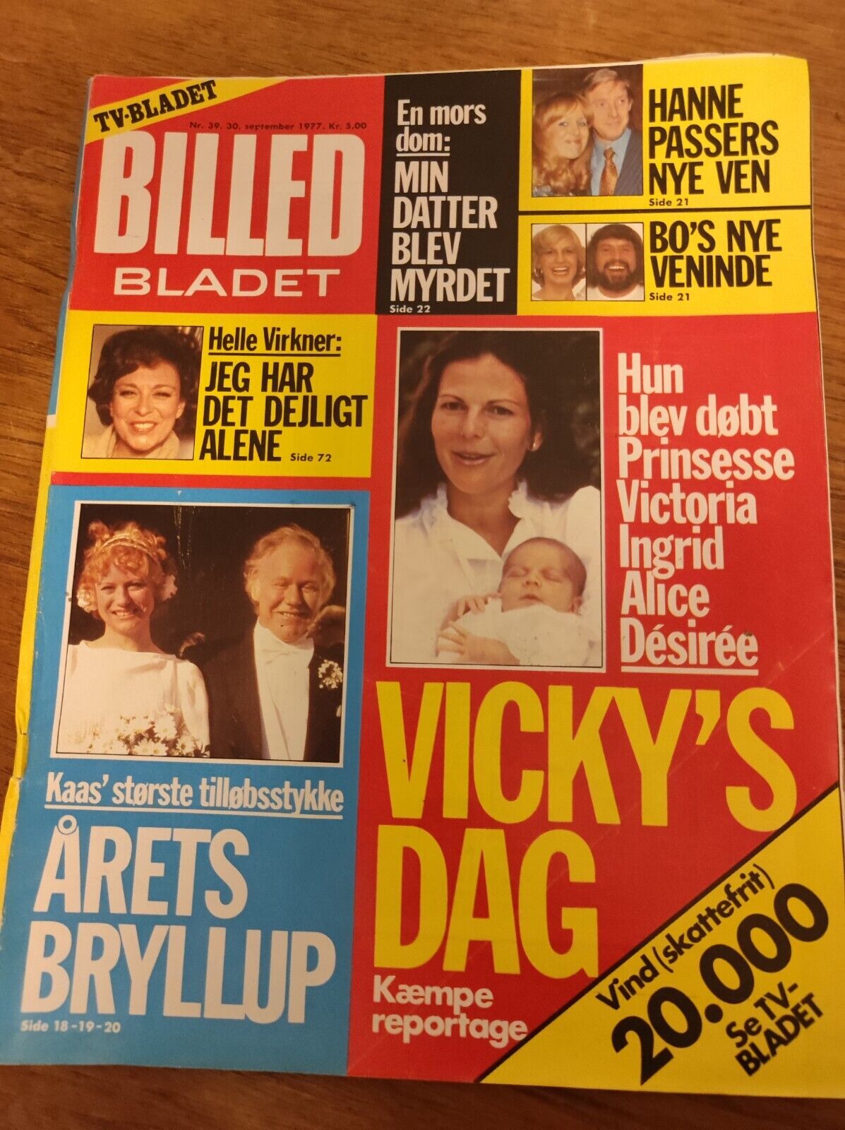 QUEEN SILVIA Deborah Grant HELLE VIRKNER Gregory Peck 1977 Danish Magazine BB100