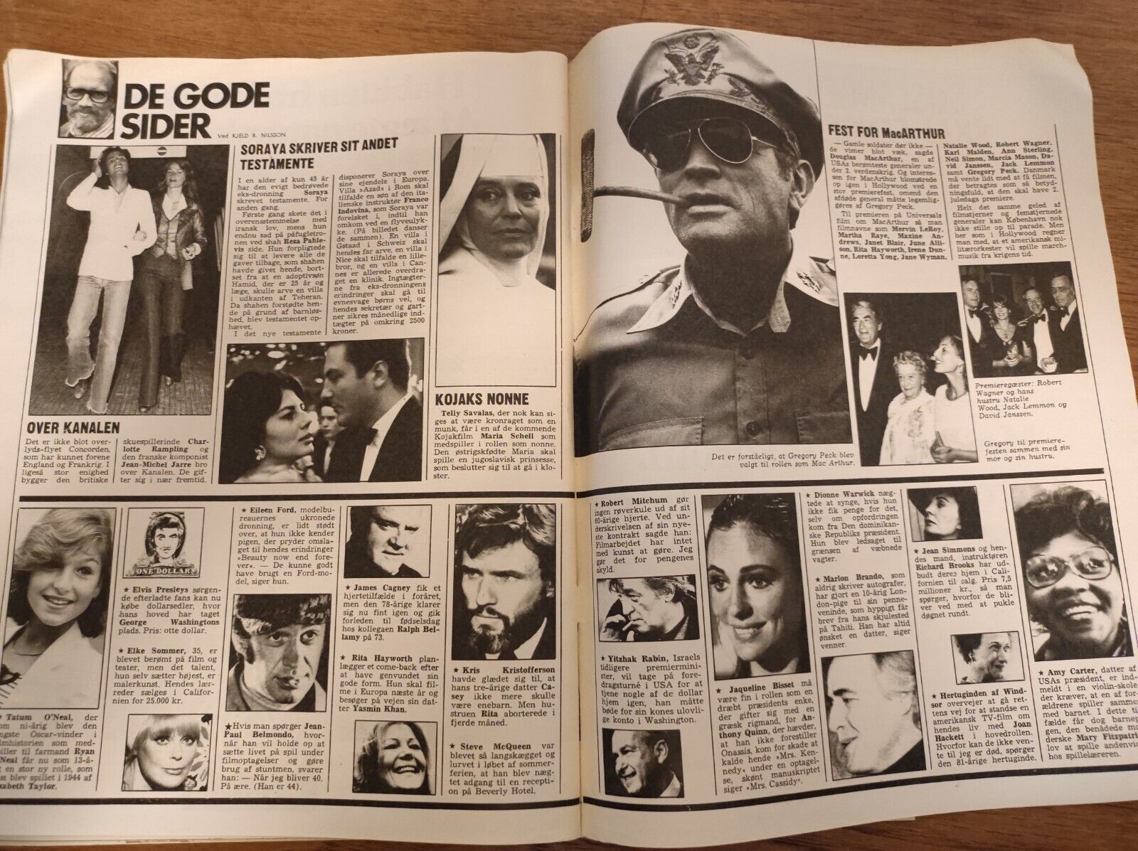 QUEEN SILVIA Deborah Grant HELLE VIRKNER Gregory Peck 1977 Danish Magazine BB100