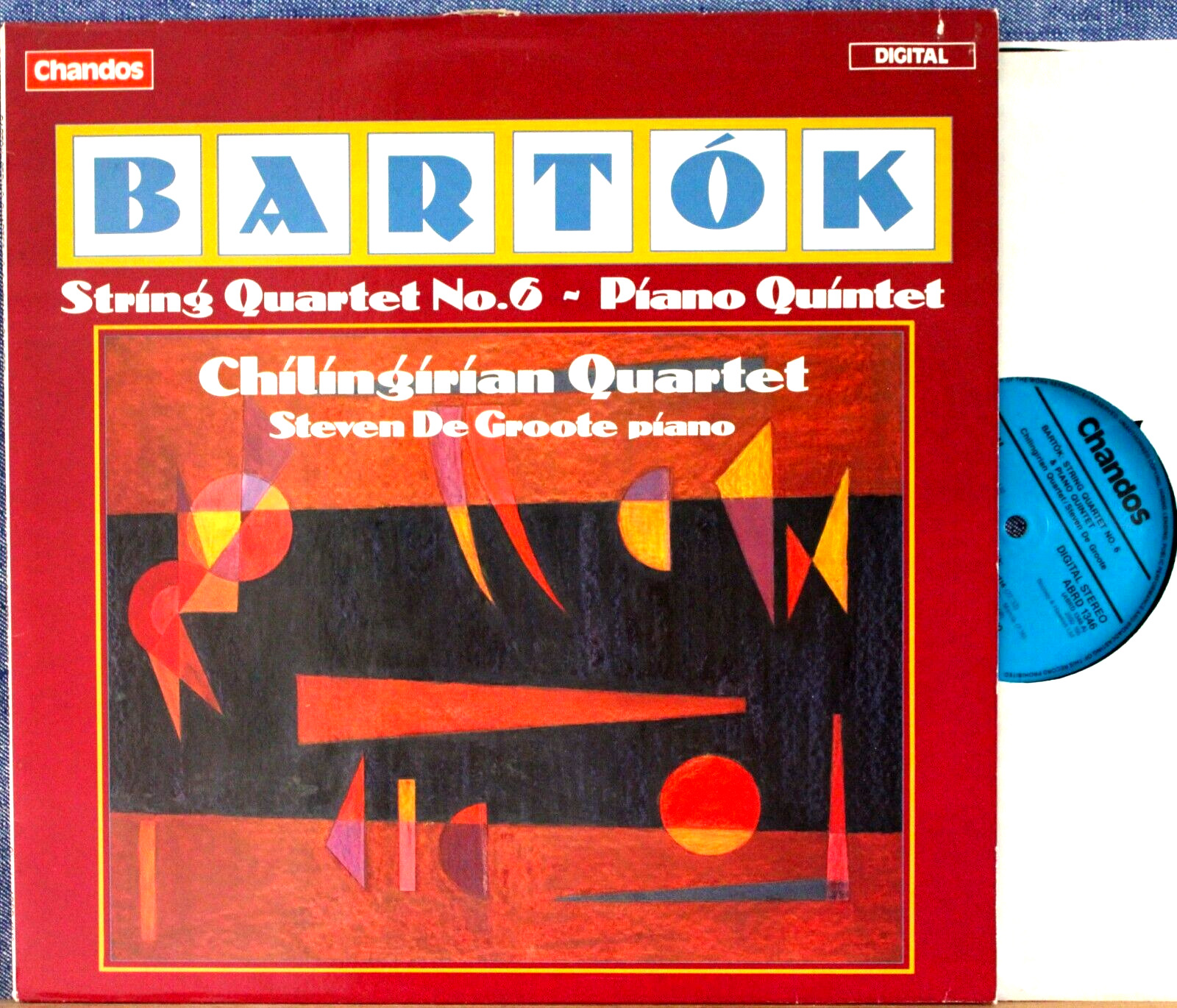 Chilingirian SQ; de Groote Bartok (Quartet 6; Piano quintet Chandos ABRD 1346