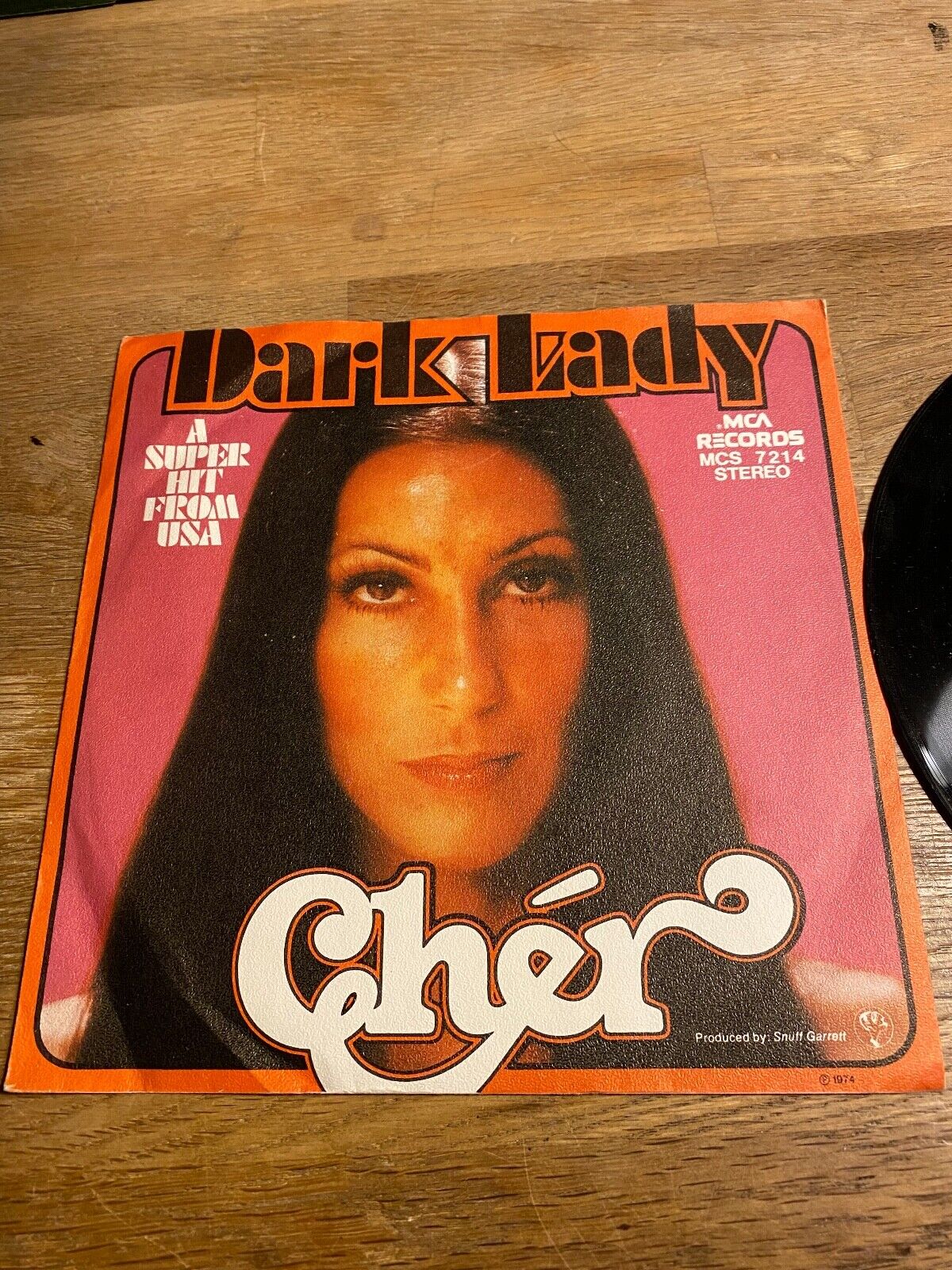 CHER "DARK LADY / TWO PEOPLE CLINGING TO A THREAD" 1973 MCA RECORDS GERMAN VINYL