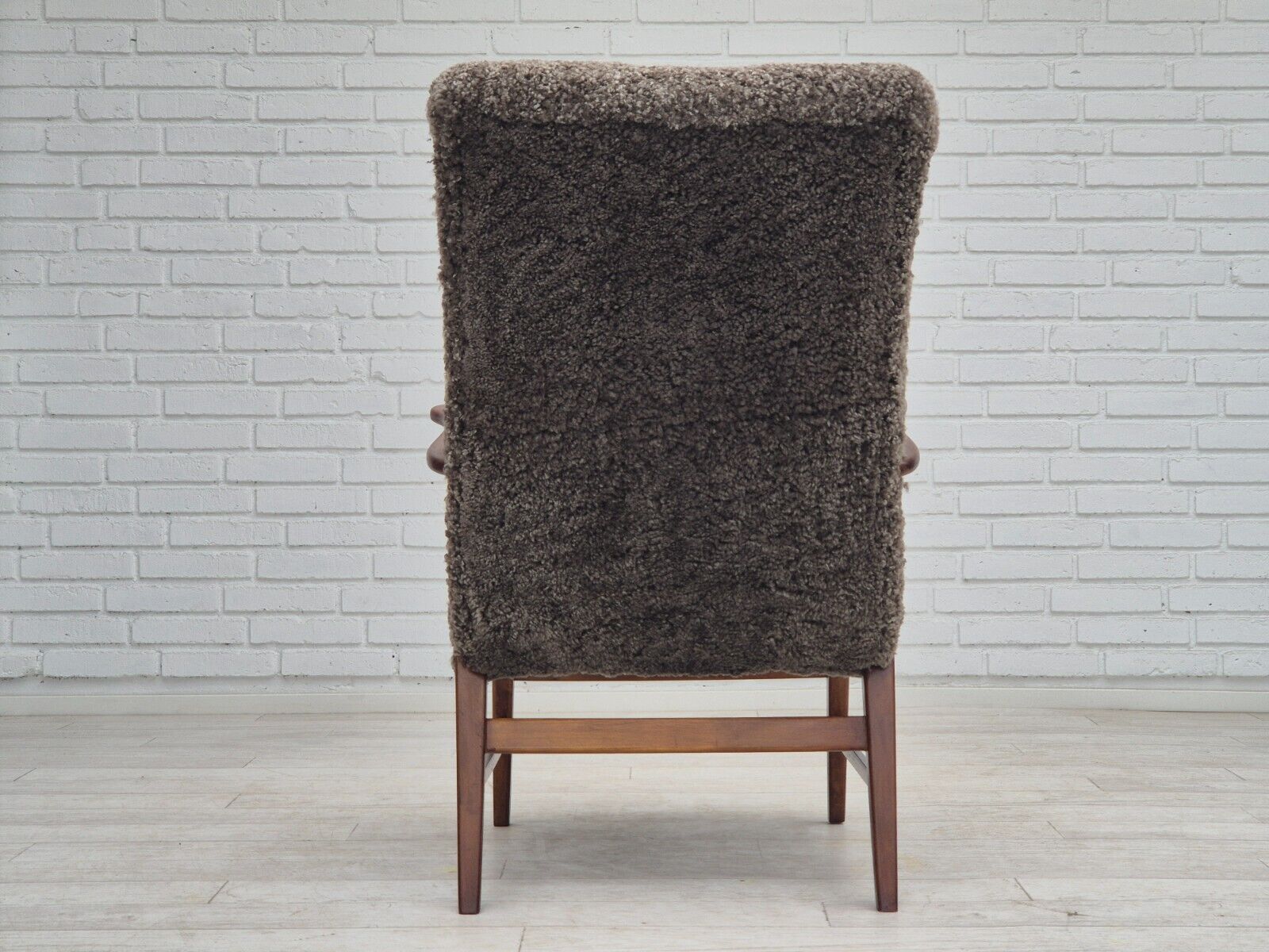 60s Danish design refurbished armchair quality genuine sheepskin