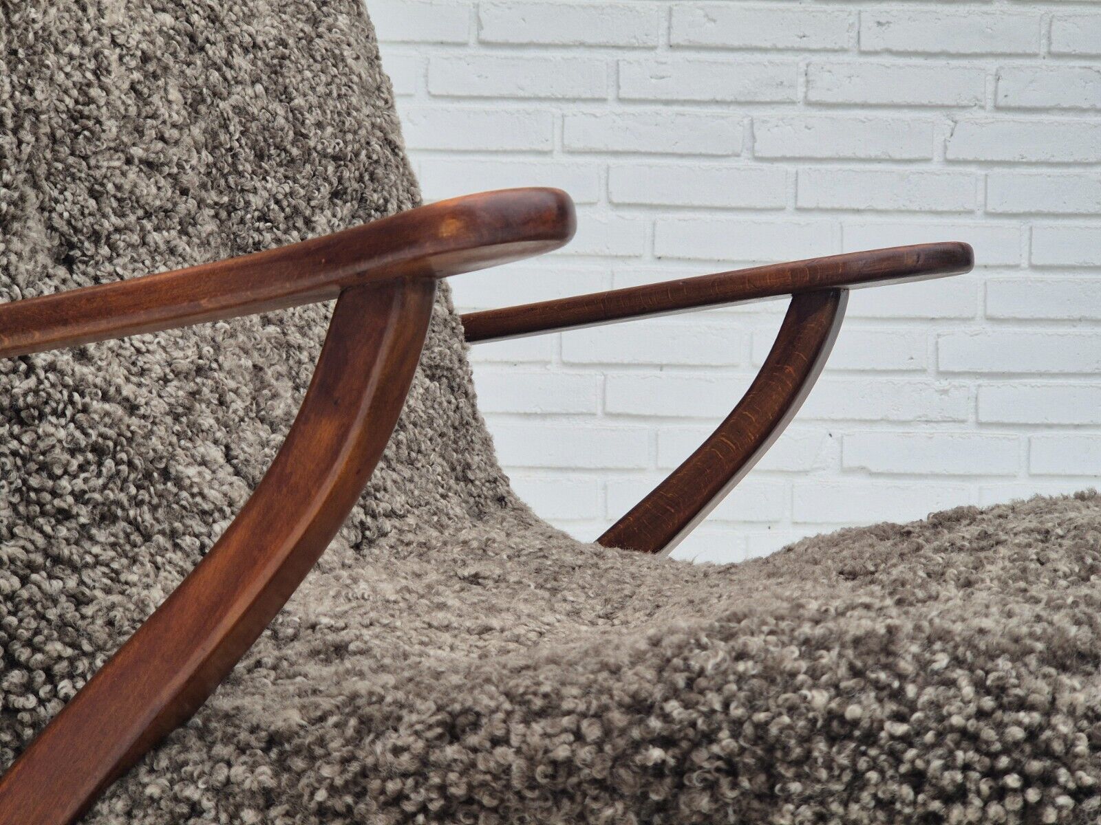 60s Danish design refurbished armchair quality genuine sheepskin