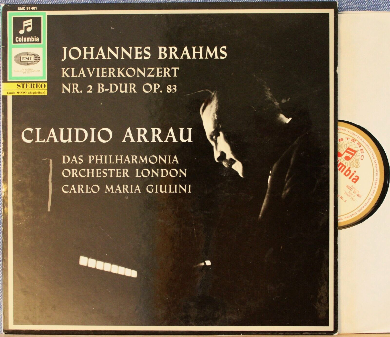 Arrau; Giulini Brahms (Piano concerto 2) Col SMC 91 401 NM