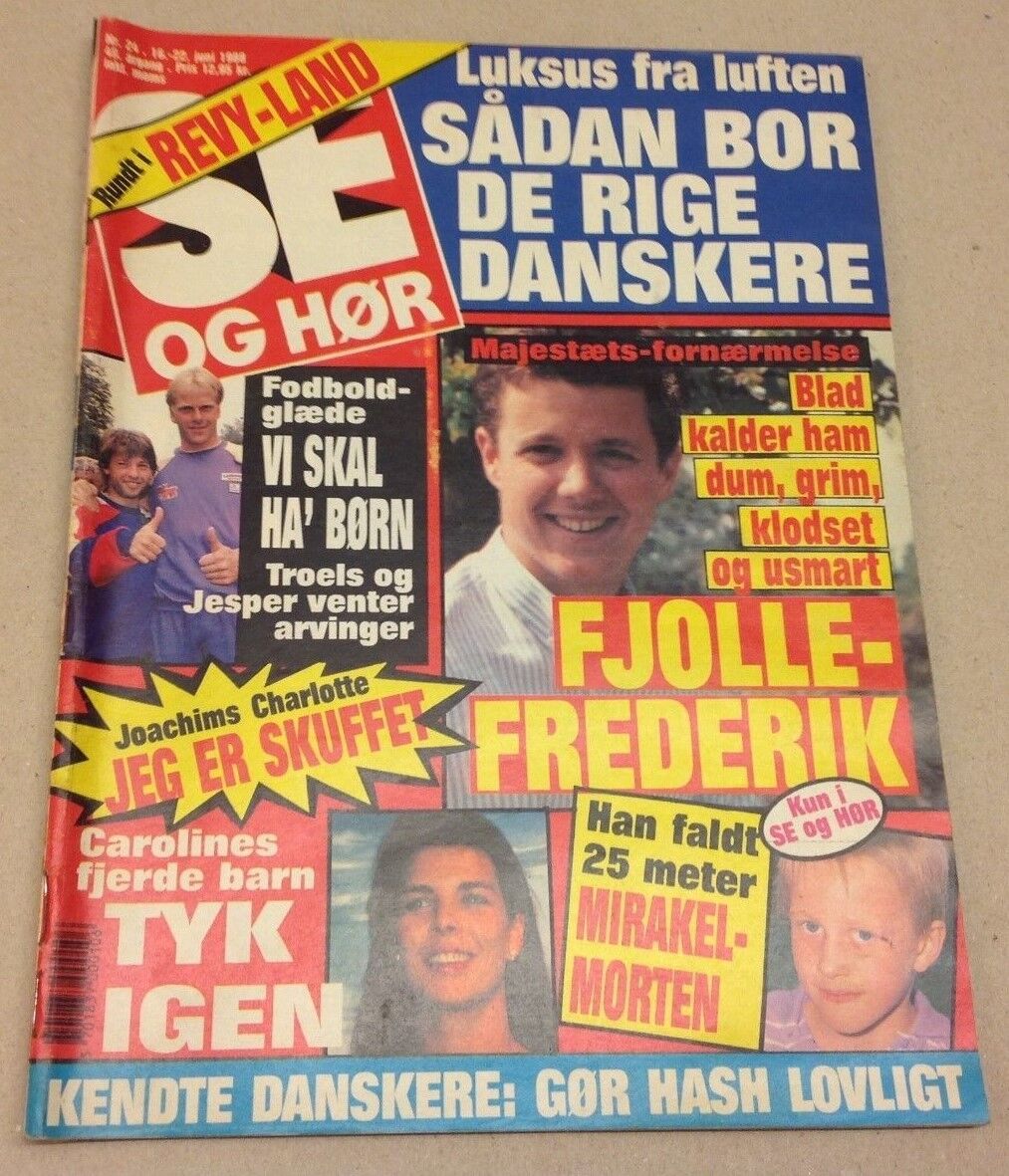 Princess Caroline of Monaco +General Patton Danish Magazine 1988 "Se og Hoer"