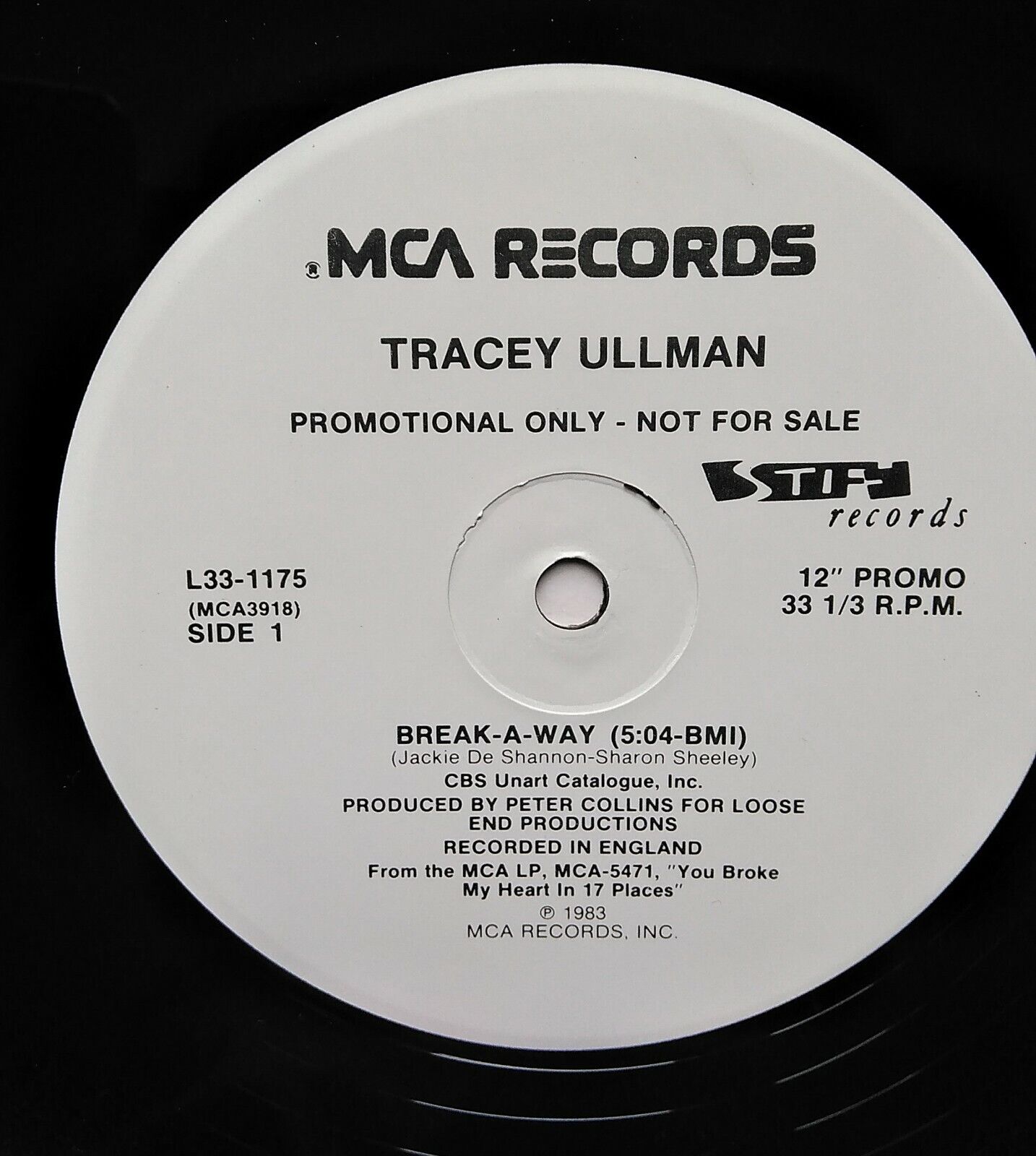 Tracey Ullman : Break-a-way / They don´t know  STIFF rec PROMOTION 12"