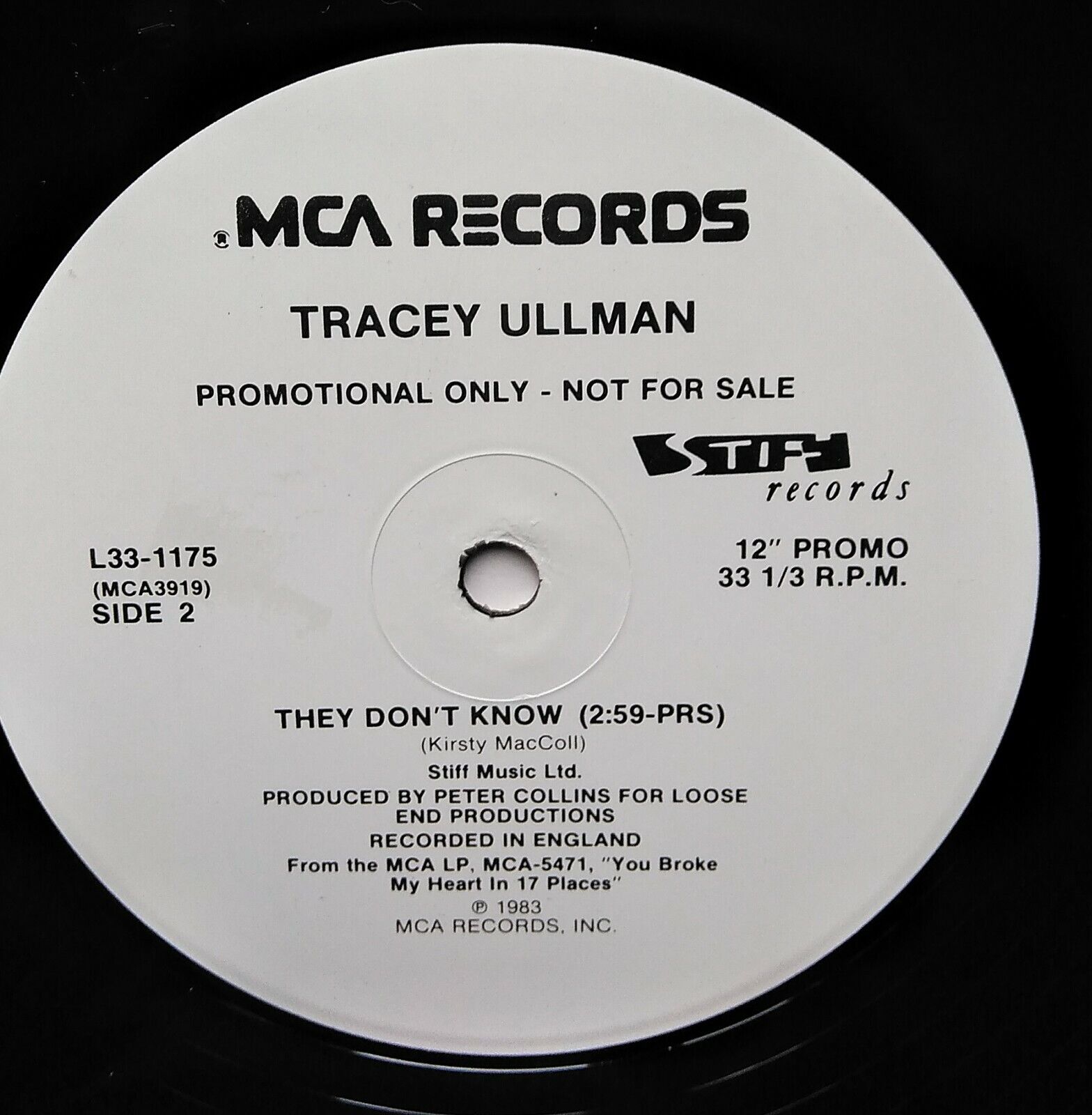 Tracey Ullman : Break-a-way / They don´t know  STIFF rec PROMOTION 12"