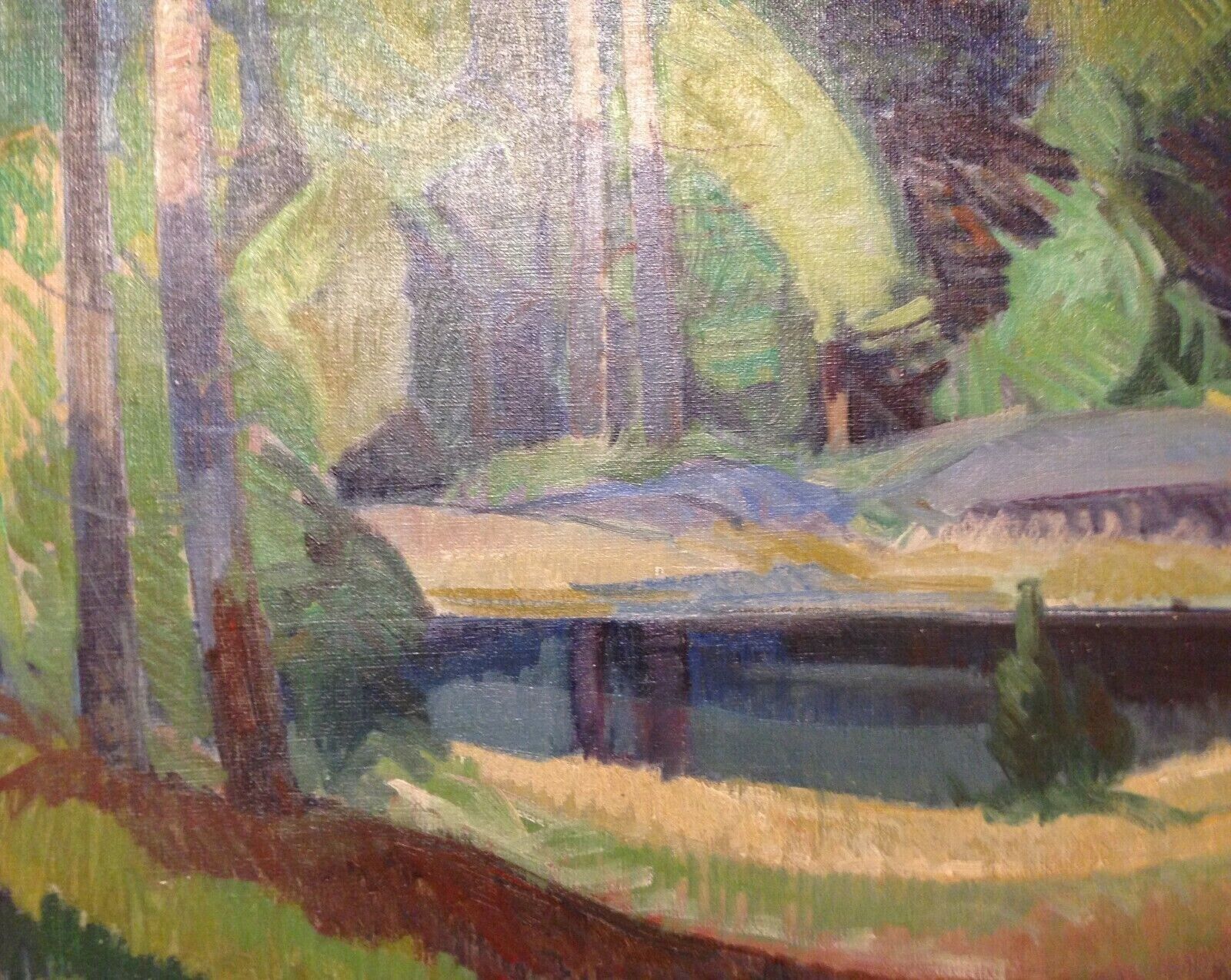 Nis Stougaard (1906-1987): Dark Forest Pond