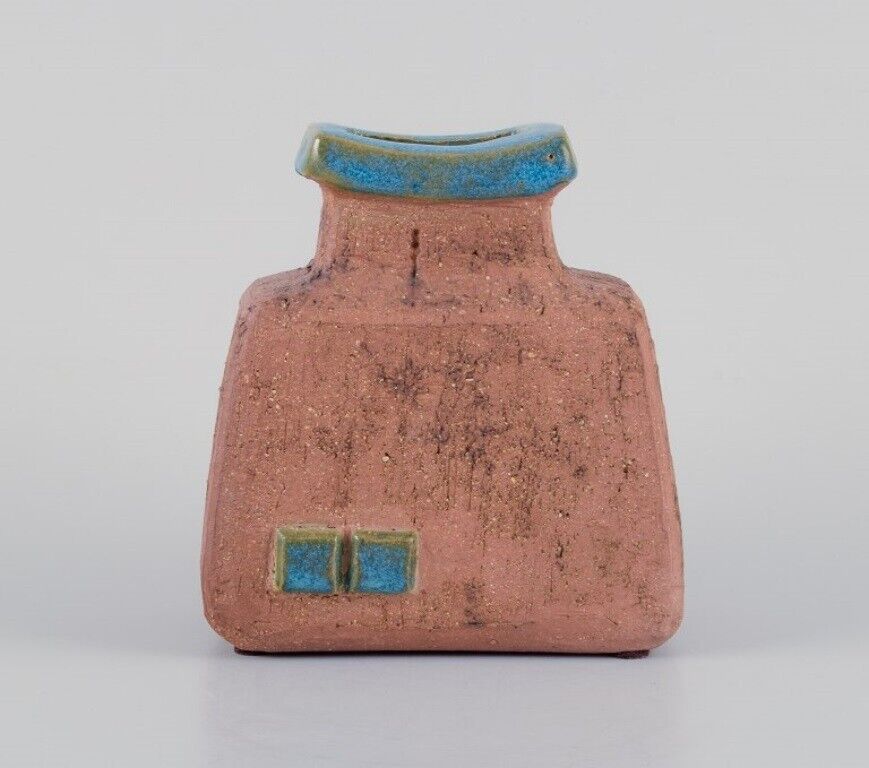 Curt Addin own workshop Swedish ceramicist Unique ceramic vase  1970s