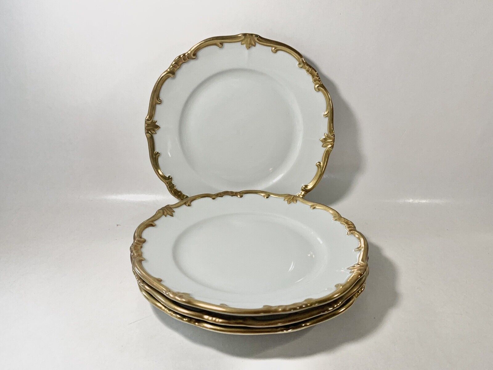 4x Weimar Katharina White  Gold Dessert Plates