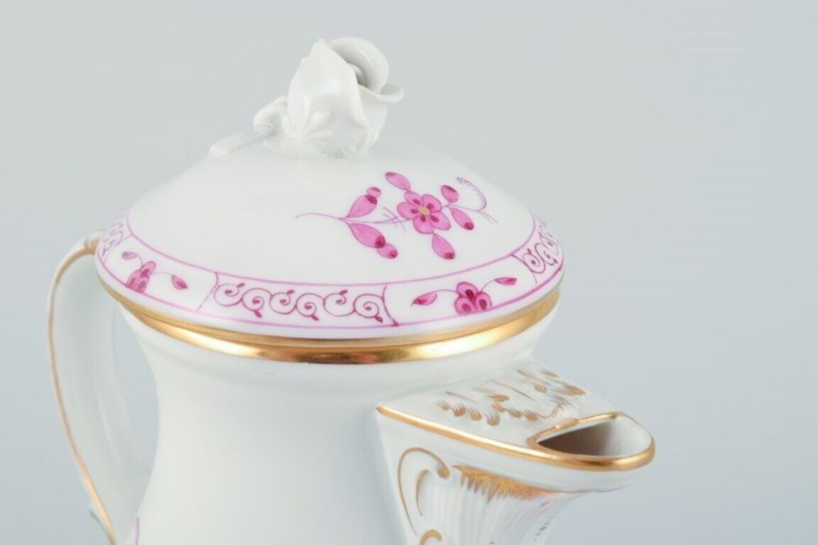 Meissen Germany  Pink Indian Porcelain mocha (demitasse) pot 1930s