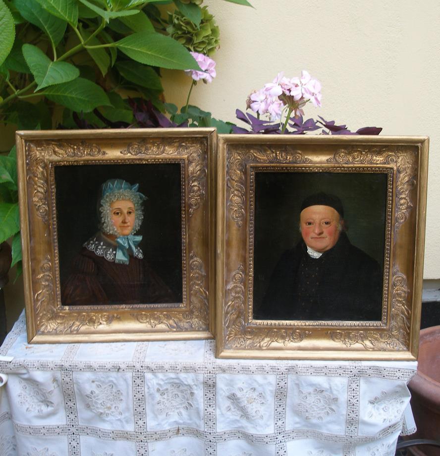 NP Holbech (1804) Outstanding Danish Golden Age portraits Dated 1840