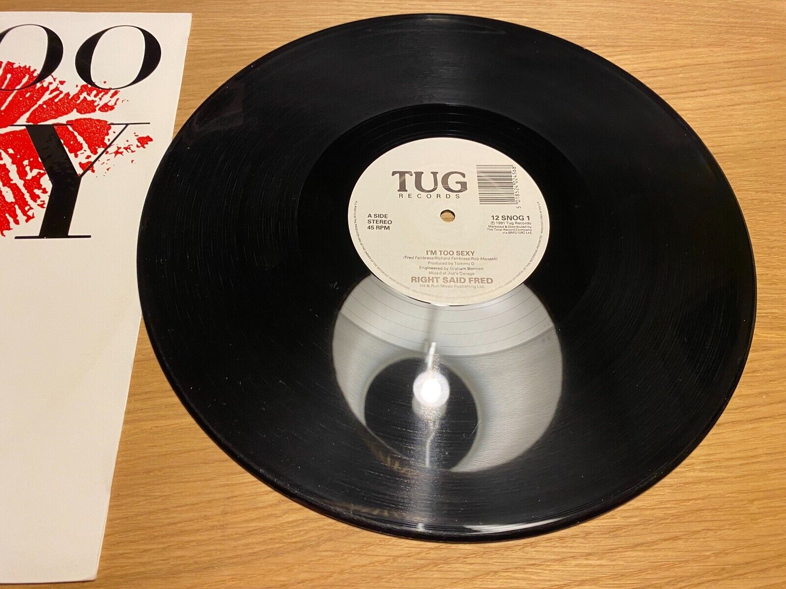 RIGHT SAID FRED "I´M TOO SEXY" 1991 3 TRACK UK PRESS 12" MAXI SINGLE TUG RECORD