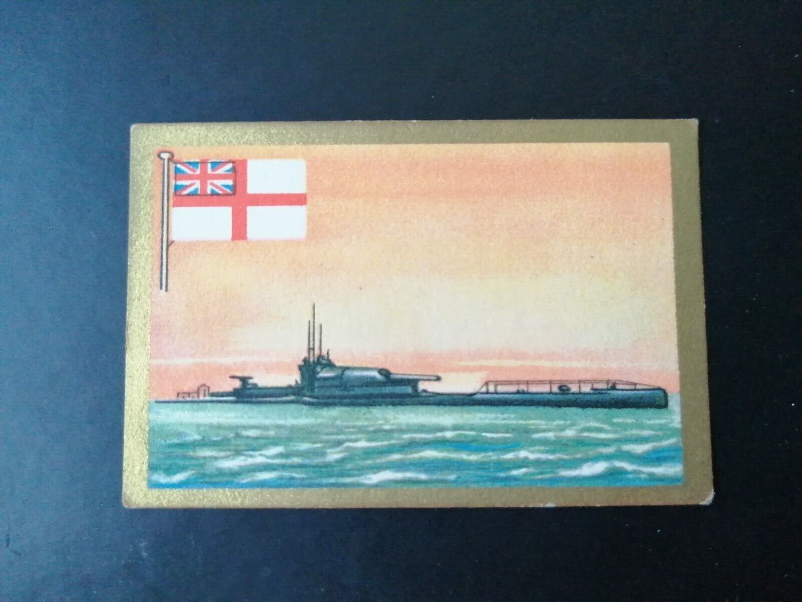 German SABA tobacco ship trading card 1931-33No 213 Submarine "M 3" England